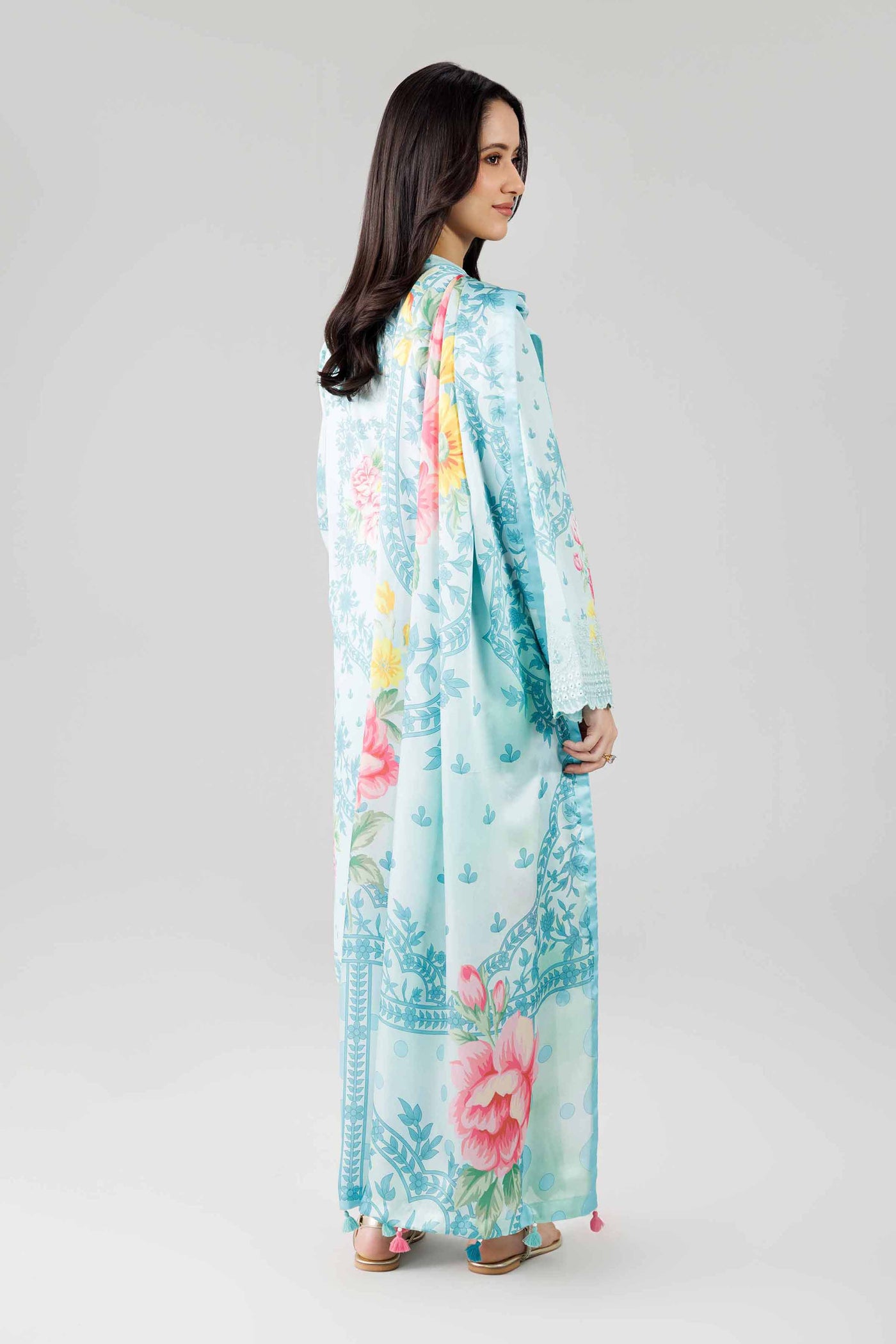 3 Piece Unstitched Embroidered Cambric Suit | MPT-2701-B