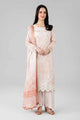 3 Piece Embroidered Raw Silk Suit