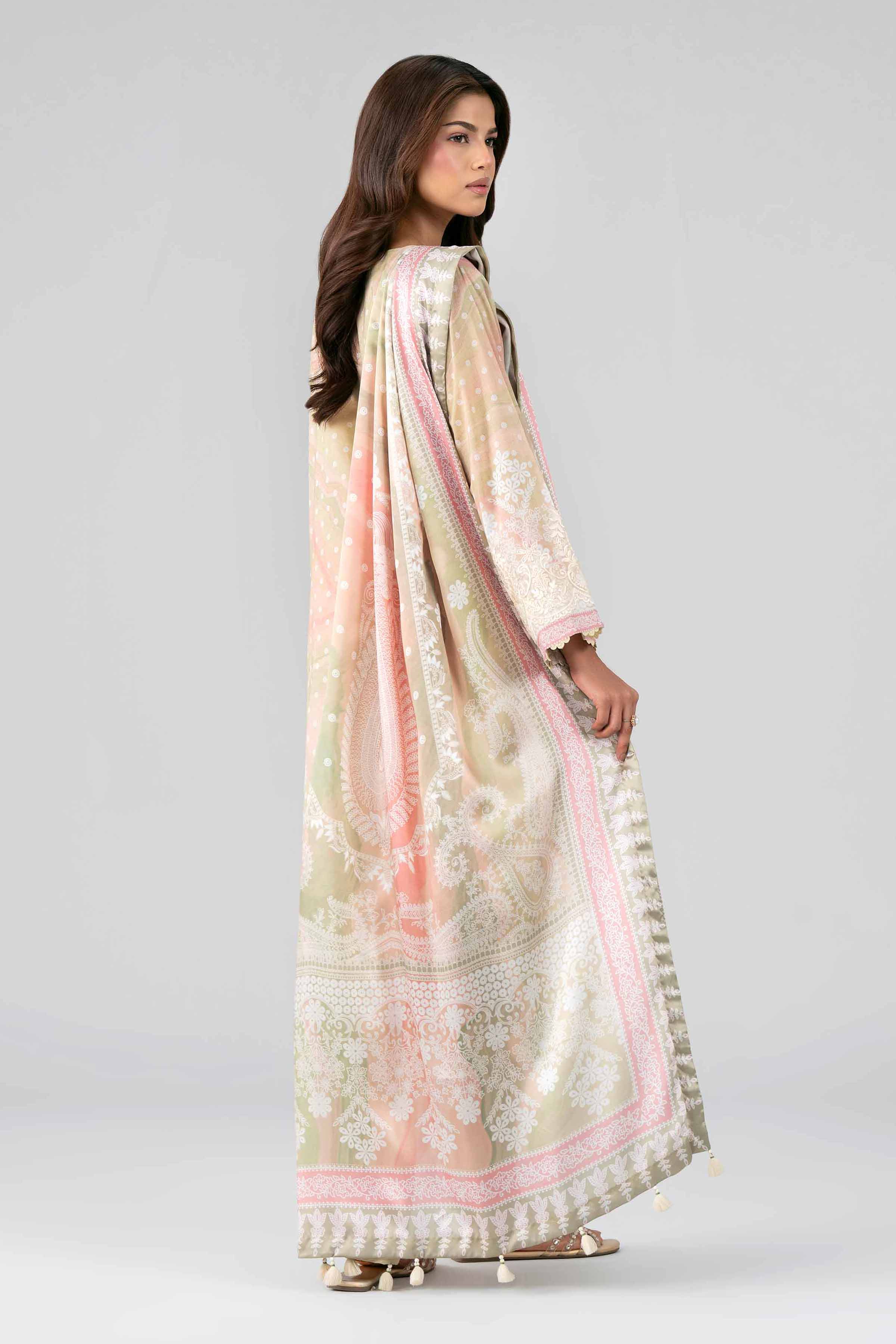 3 Piece - Digital Printed Embroidered Suit - 42601803