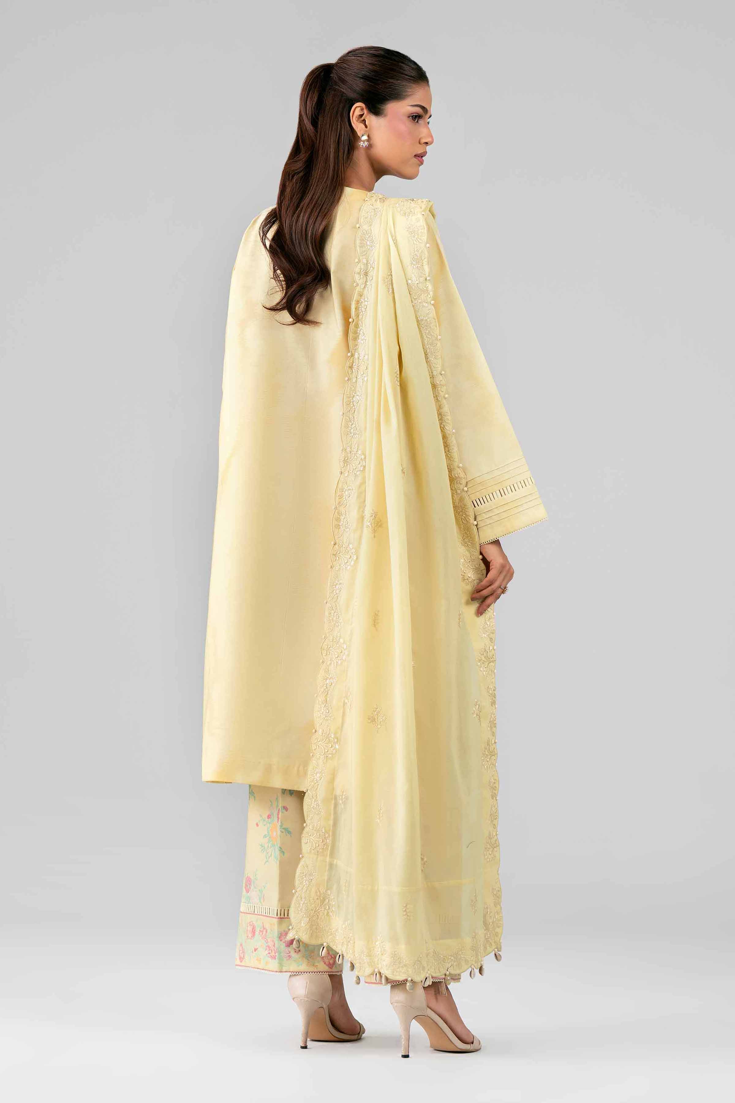 3 Piece - Printed Embroidered Suit - 42601808