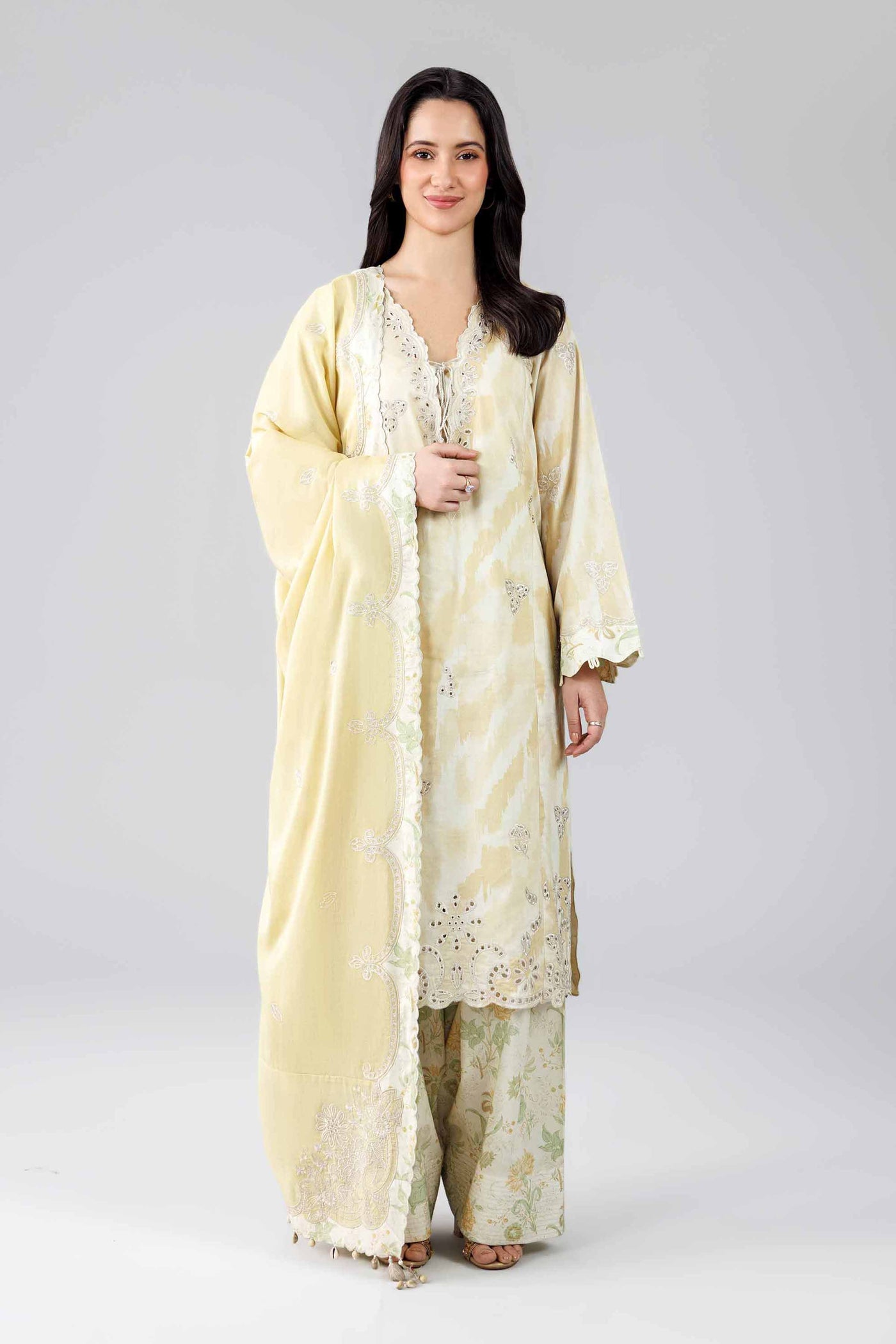 2 Piece Blended Khaddar Suit