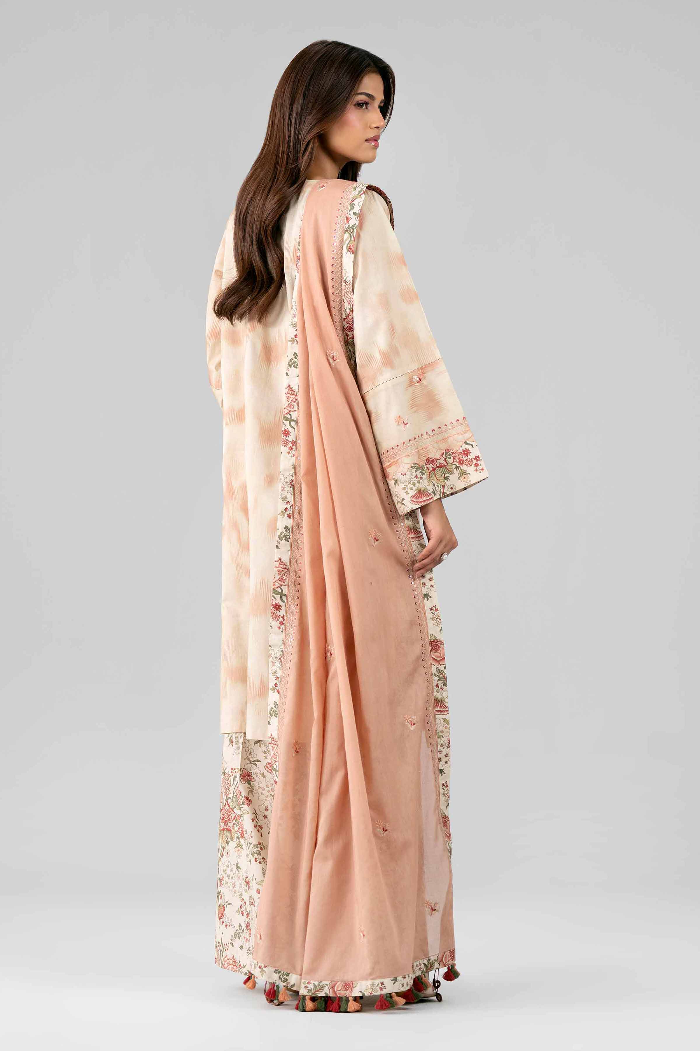 3 Piece - Printed Embroidered Suit - 42601811