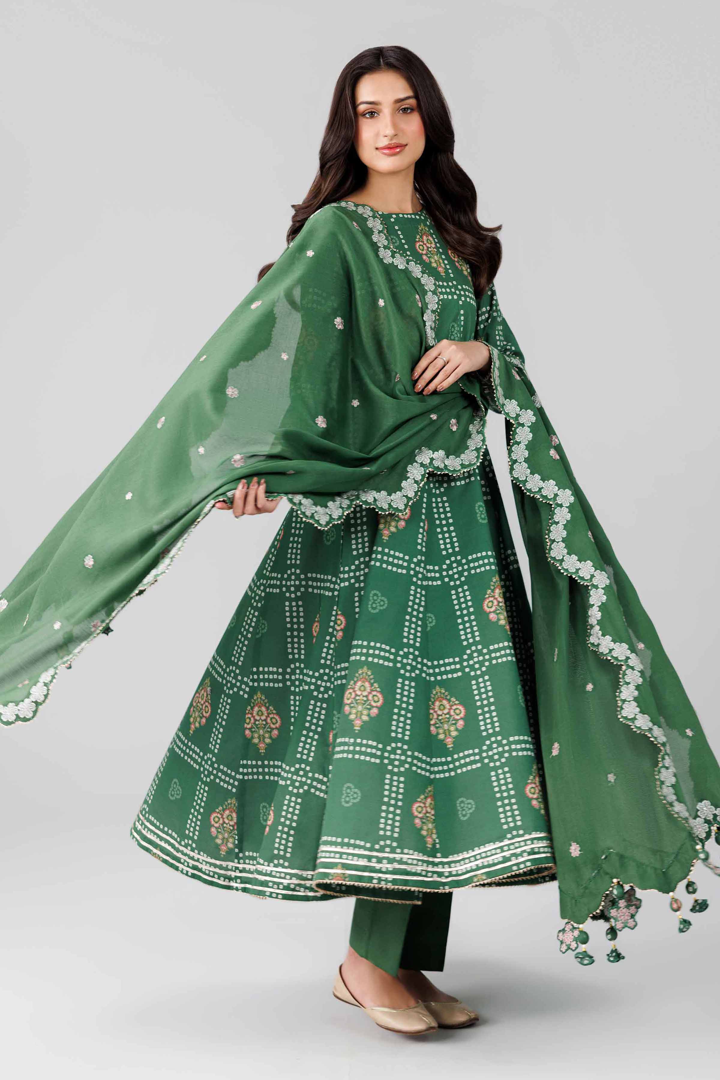 Embroidered Net Fabric (2Pcs) | LF-904