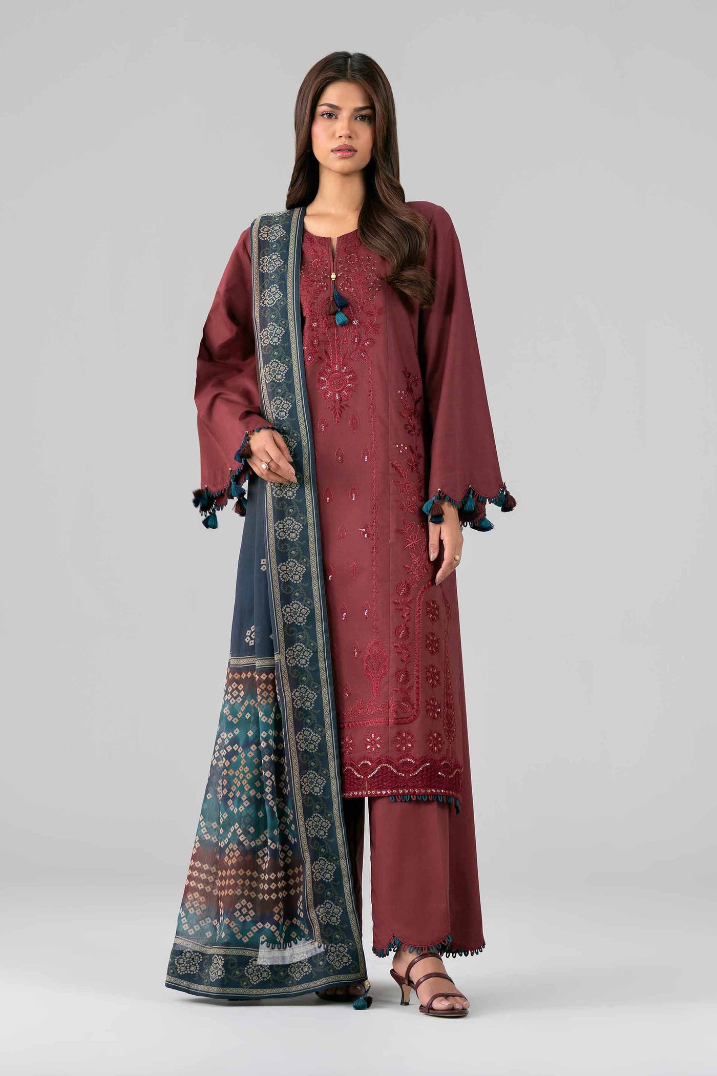 Embroidered Organza Fabric (1Pc) | LF-912