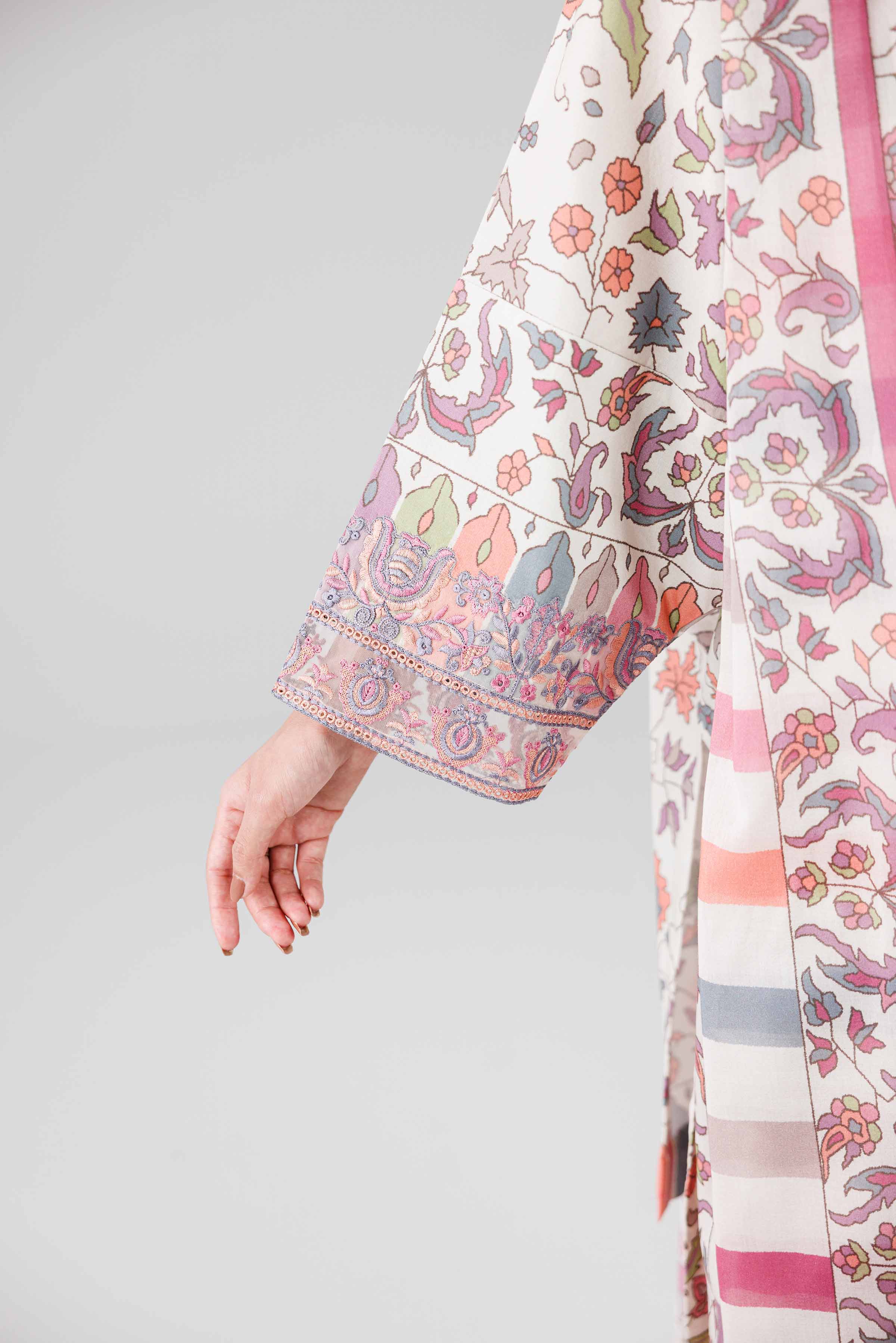 3 Piece - Digital Printed Embroidered Suit - 42601837