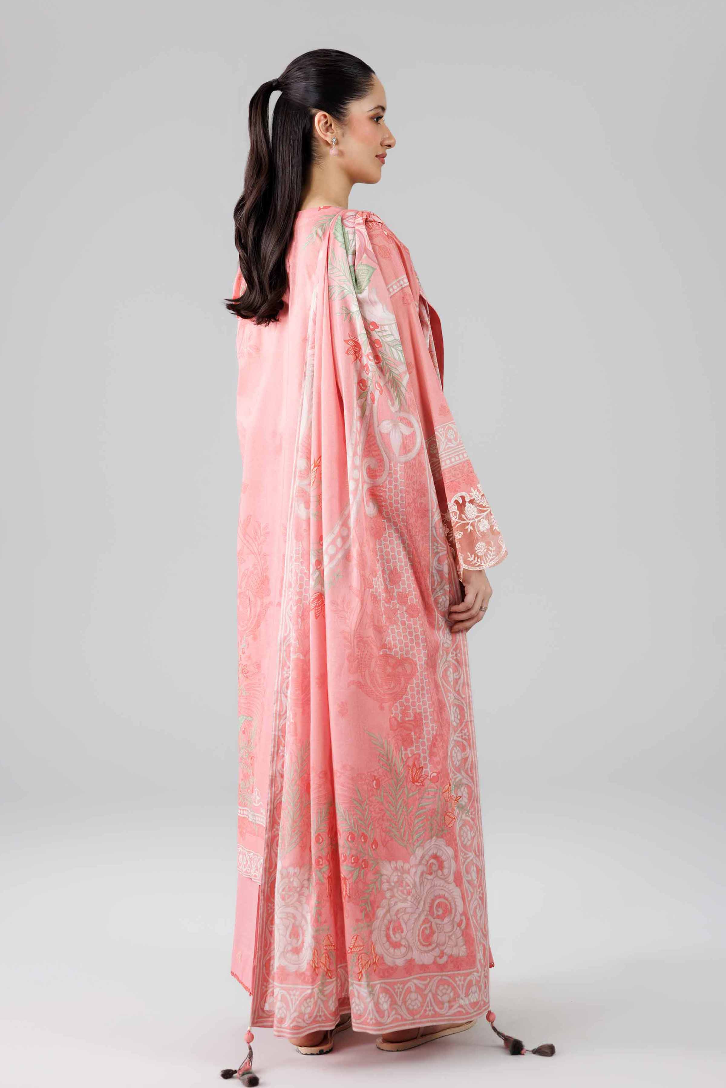 3 Piece - Digital Printed Embroidered Suit - 42601841