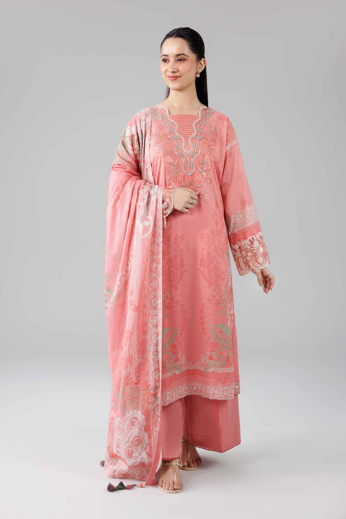Embroidered Organza Fabric (2Pcs) | LF-910