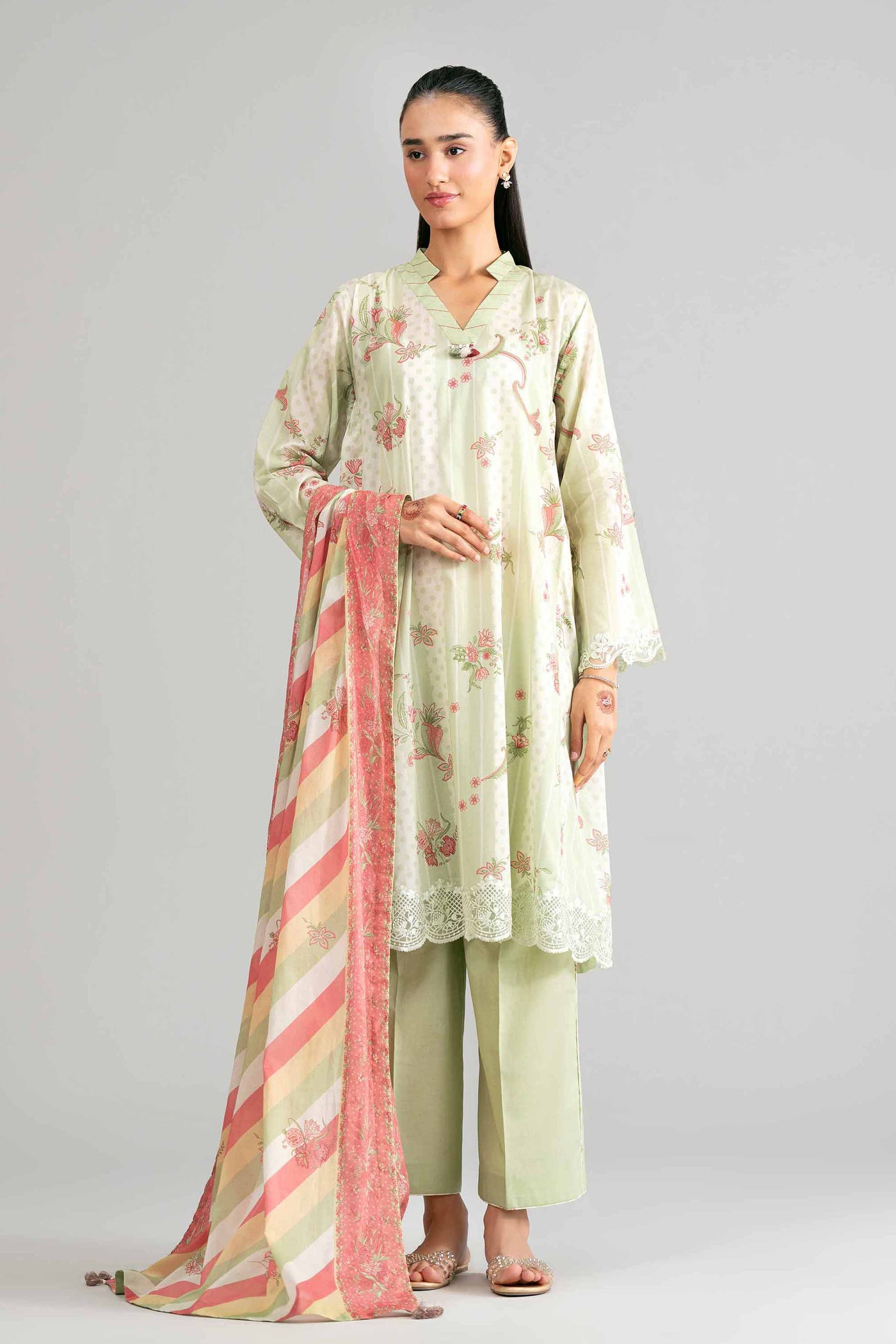 Embroidered Blended Kurta