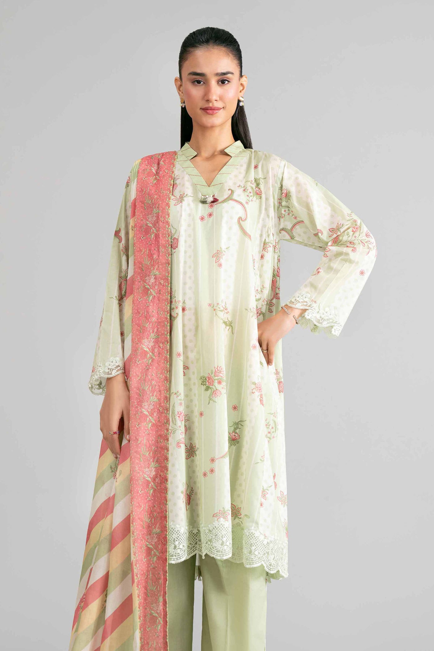 Embroidered Blended Kurta