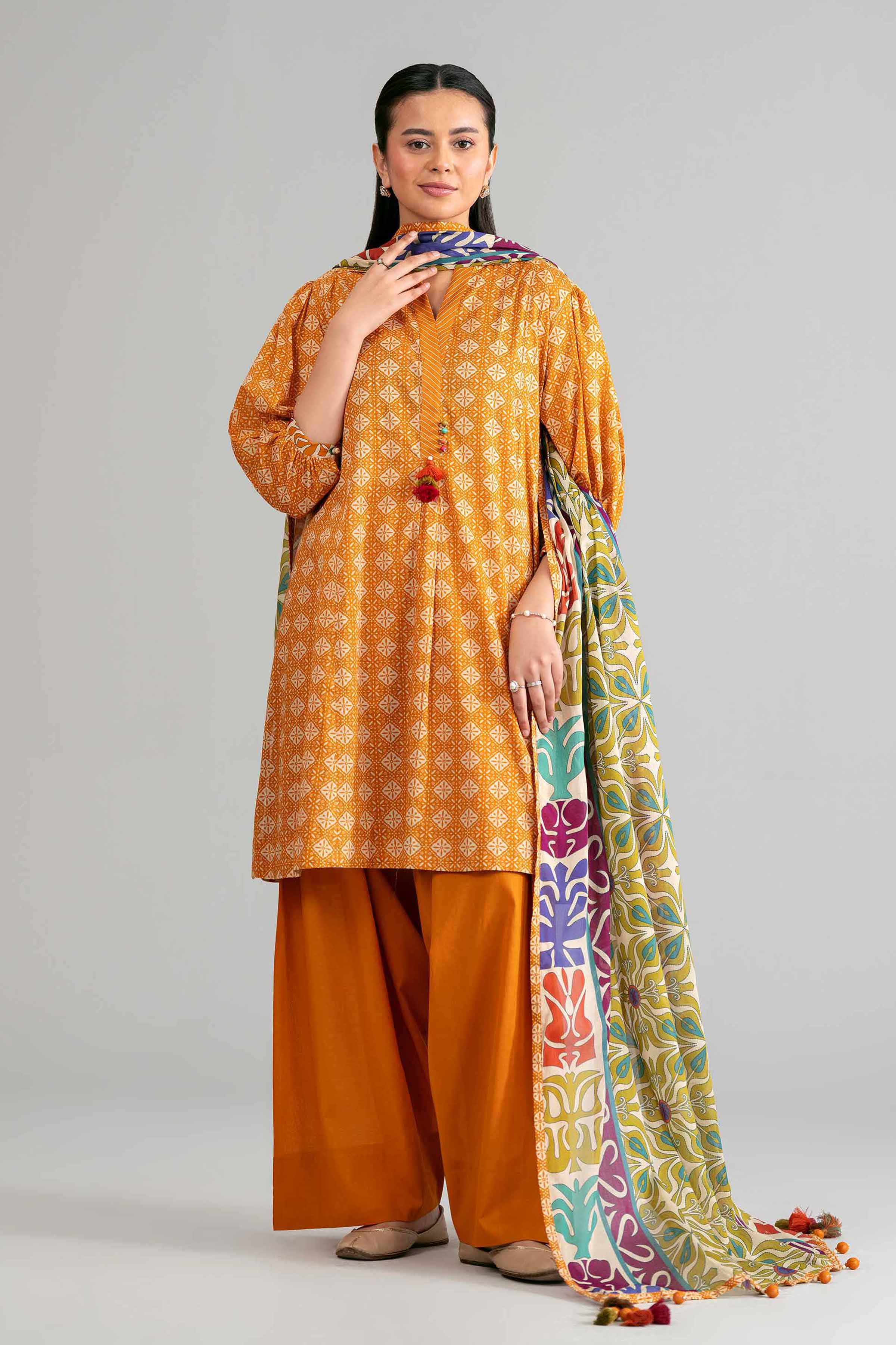 Embroidered Silk Fabric (1Pc) | LF-CH3R1