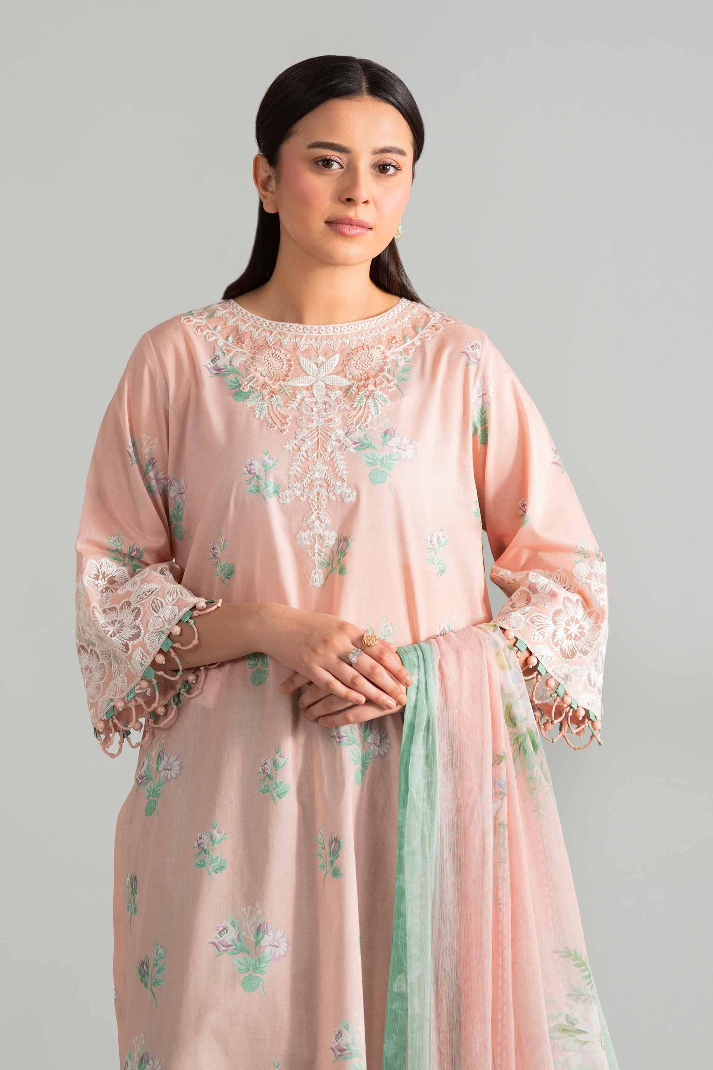 3 Piece - Digital Printed Embroidered Suit - 42601910