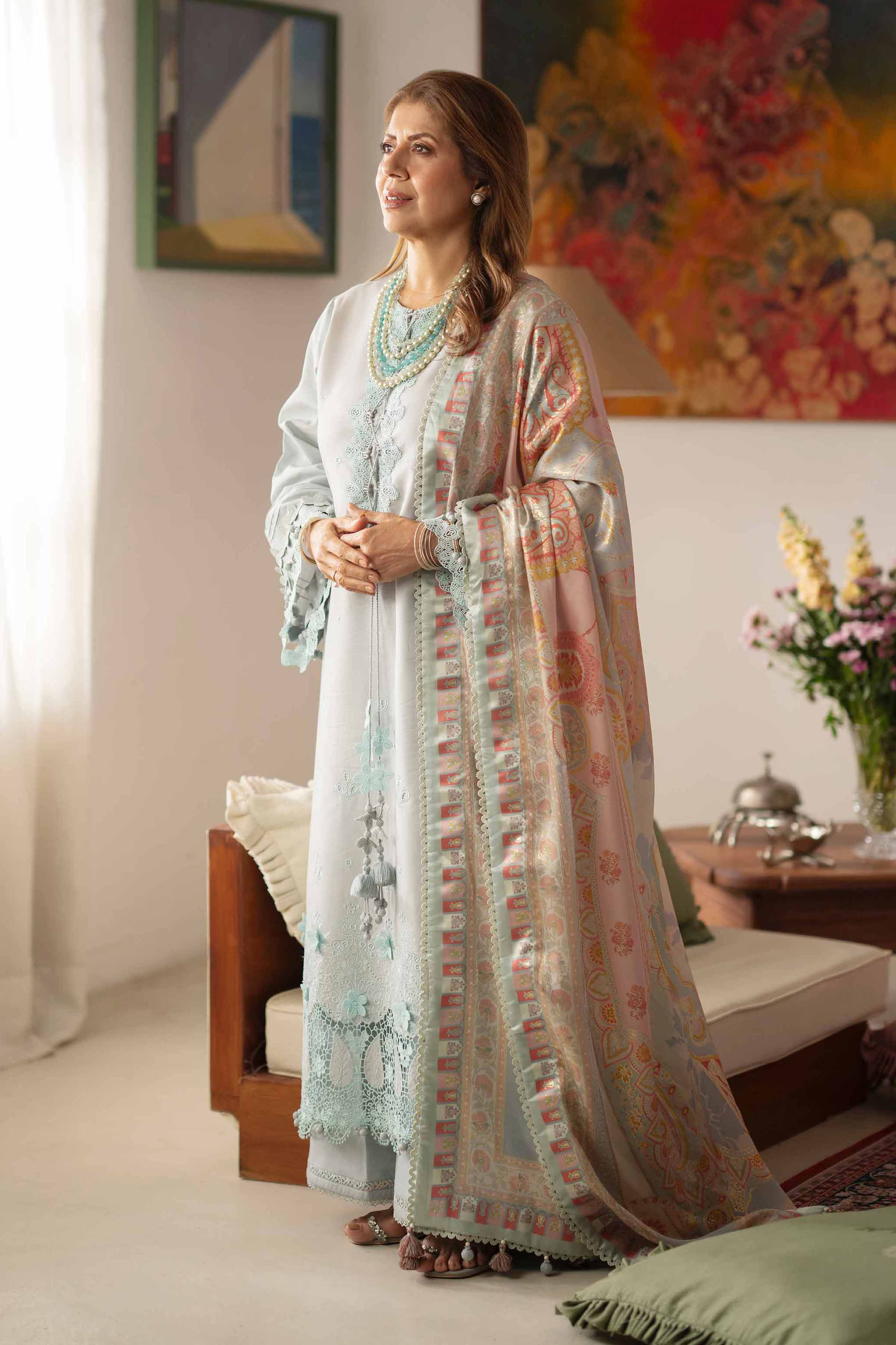 3 Piece - Digital Printed Embroidered Suit - 42601919