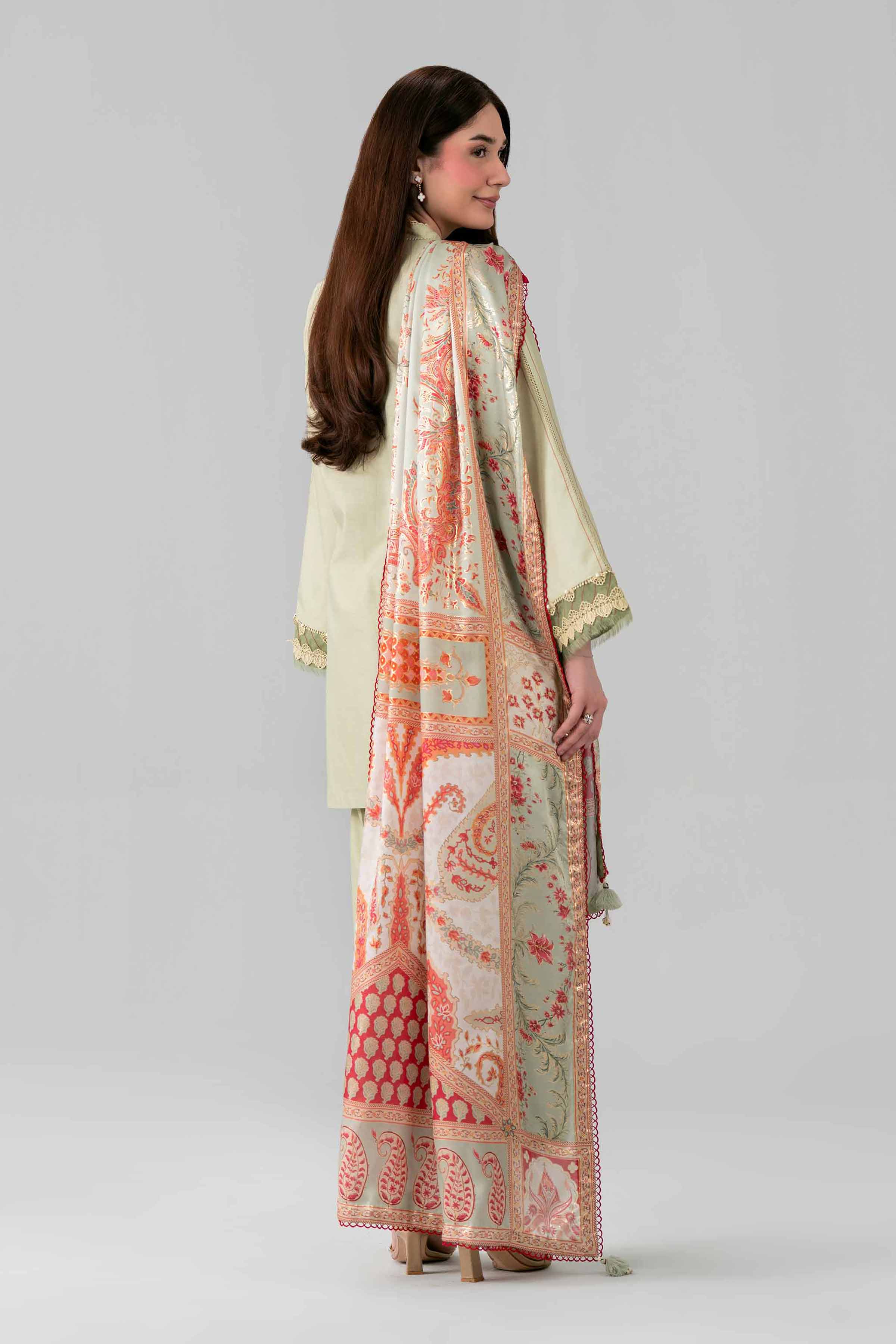 3 Piece - Digital Printed Embroidered Suit - 42601921