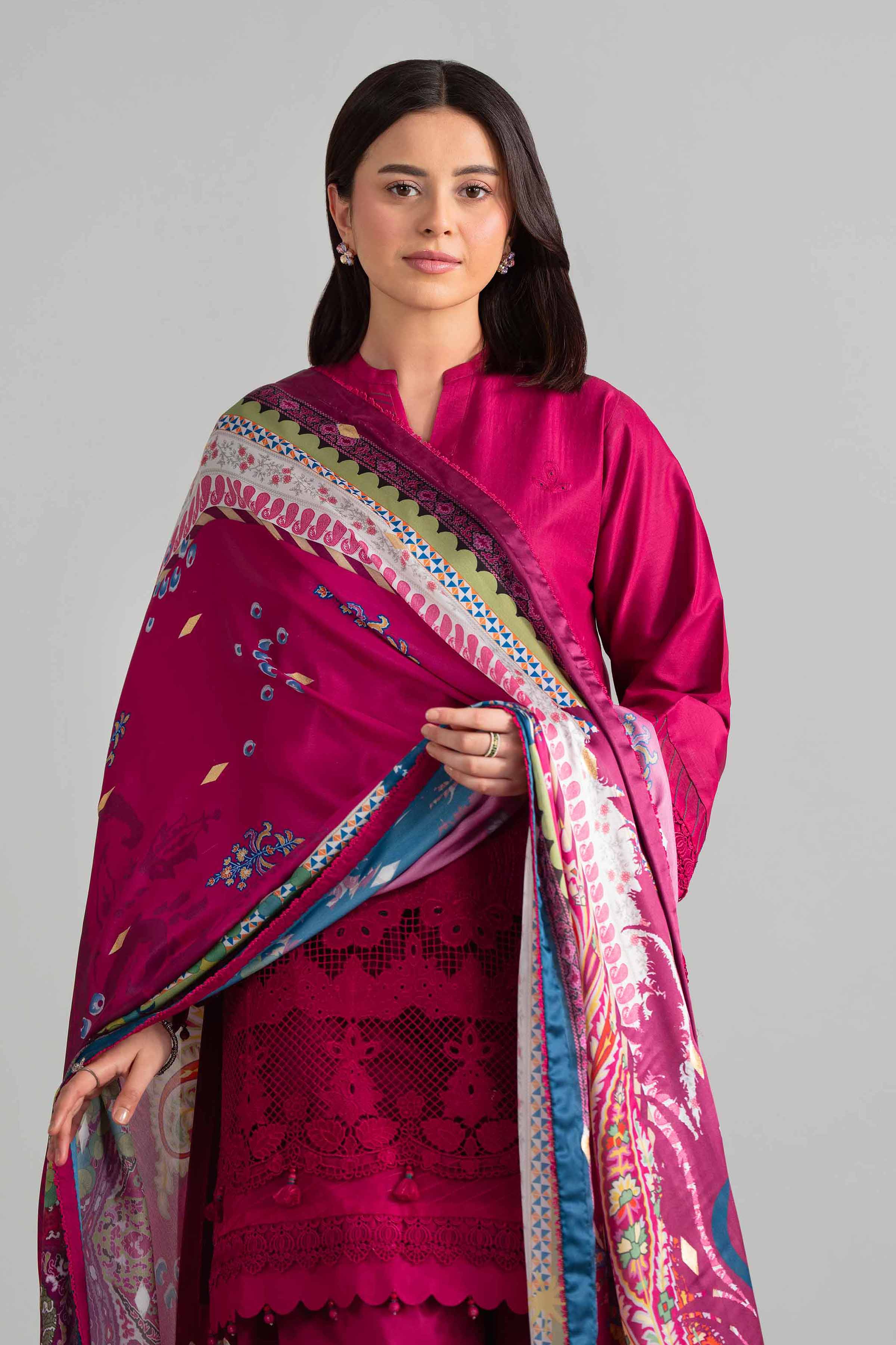 3 Piece - Digital Printed Embroidered Suit - 42601922