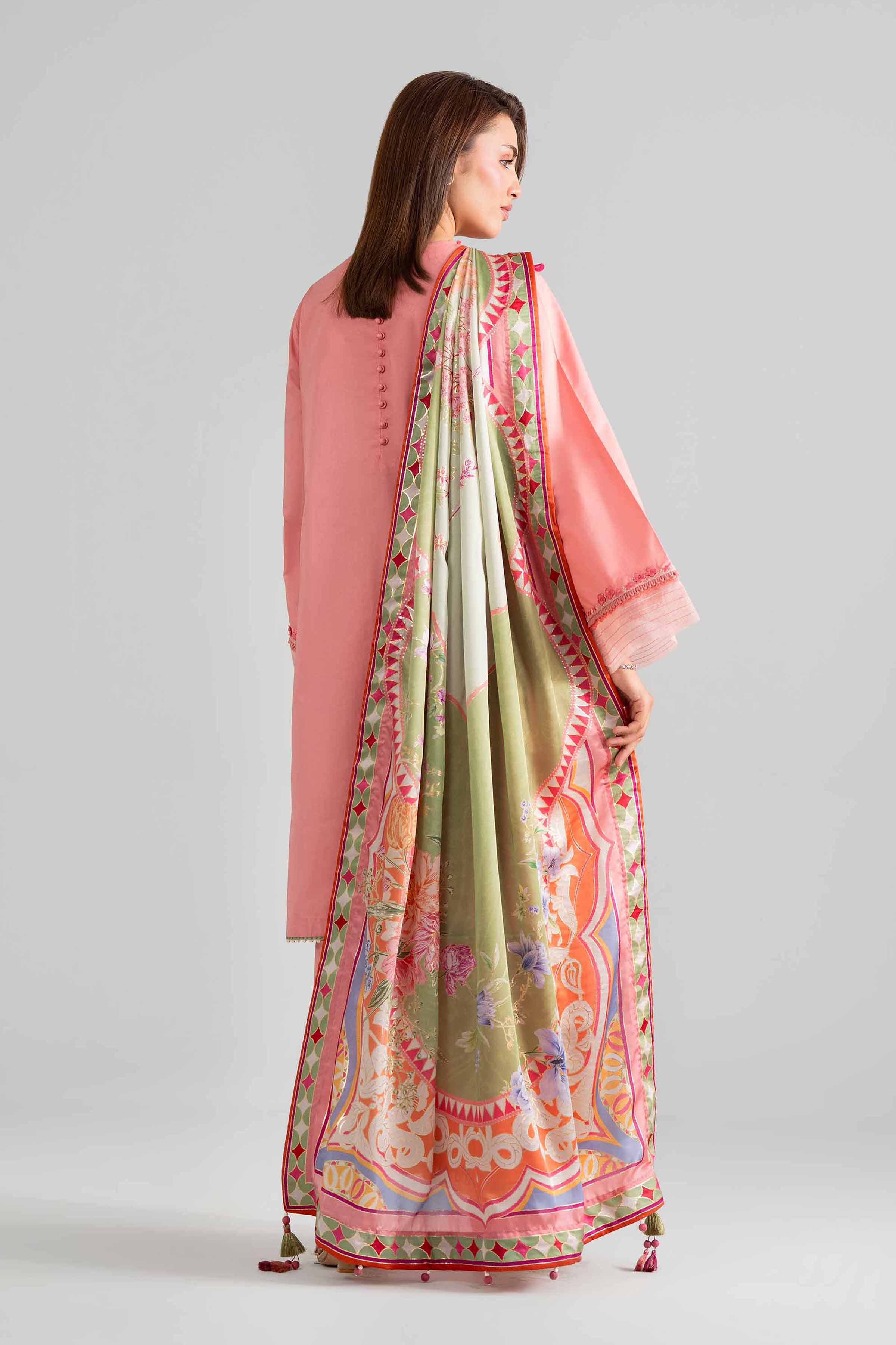3 Piece - Digital Printed Embroidered Suit - 42601923