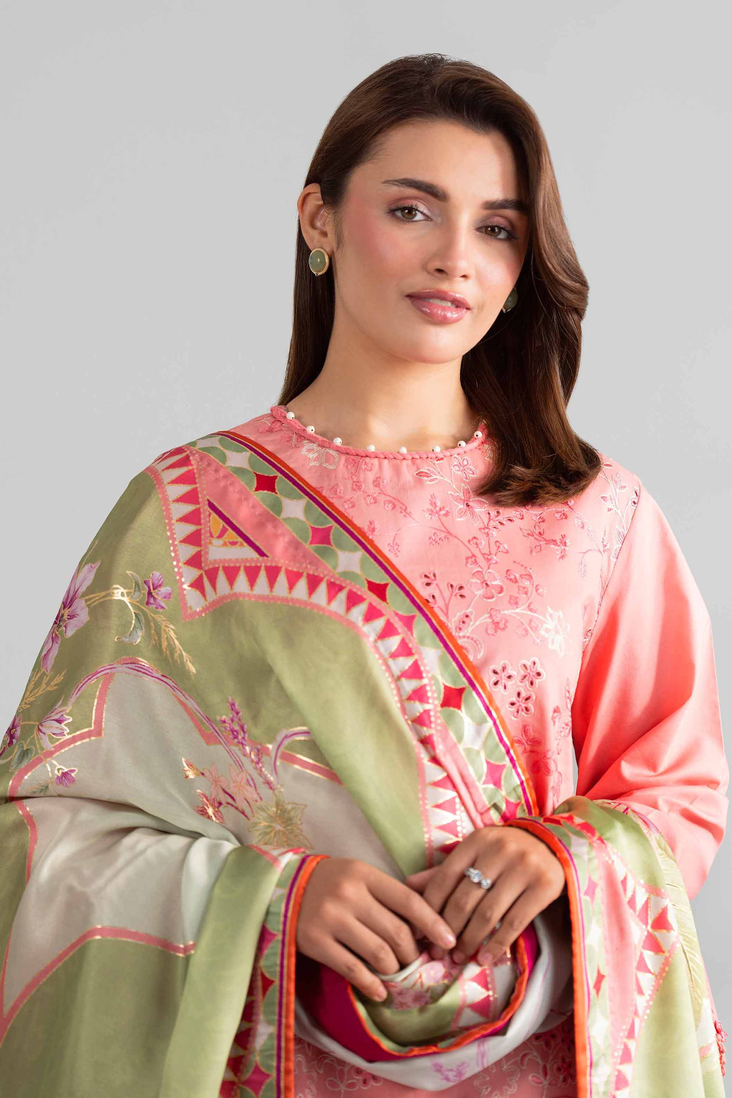 3 Piece - Digital Printed Embroidered Suit - 42601923