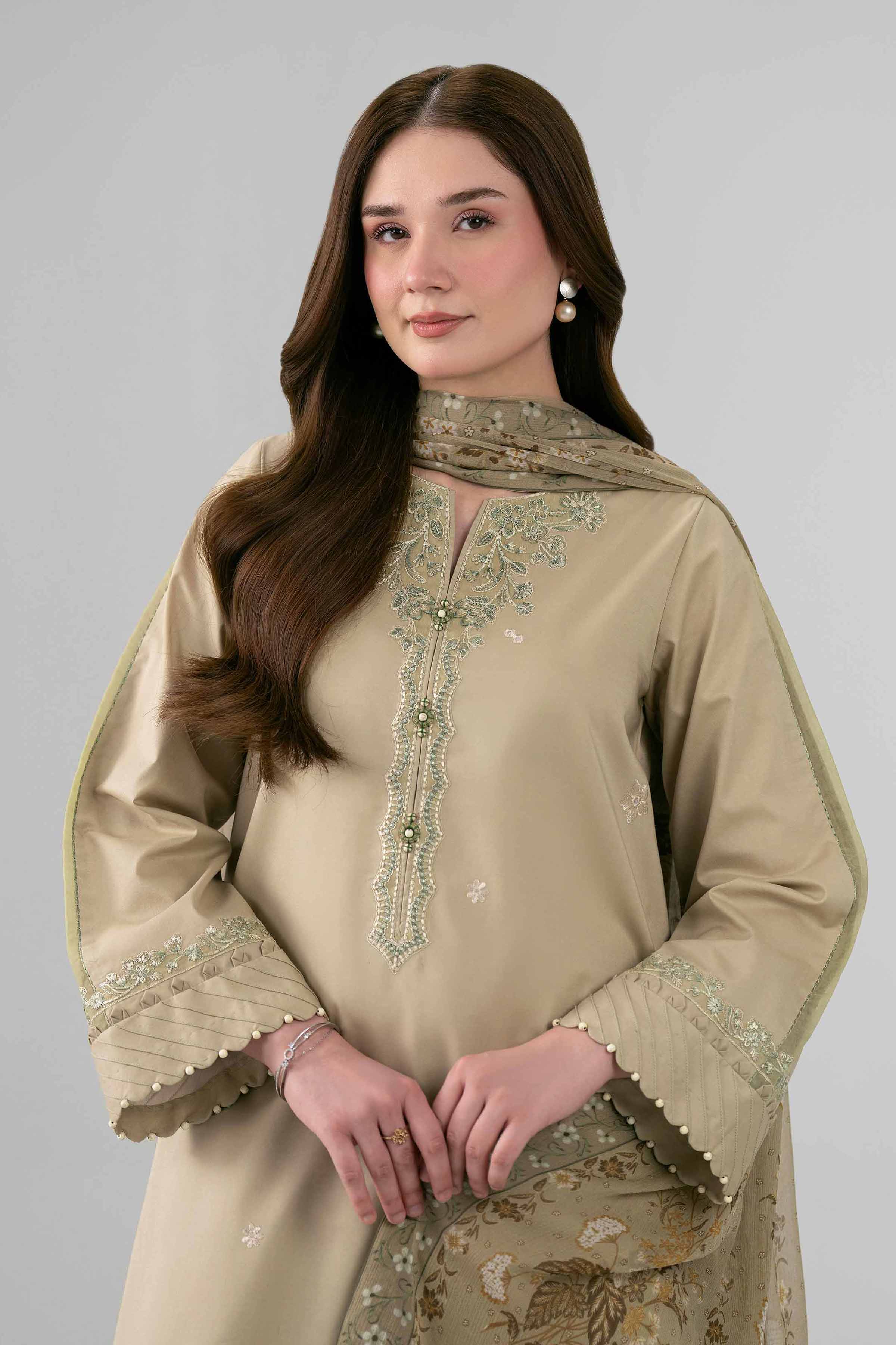 3 Piece - Digital Printed Embroidered Suit - 42601990