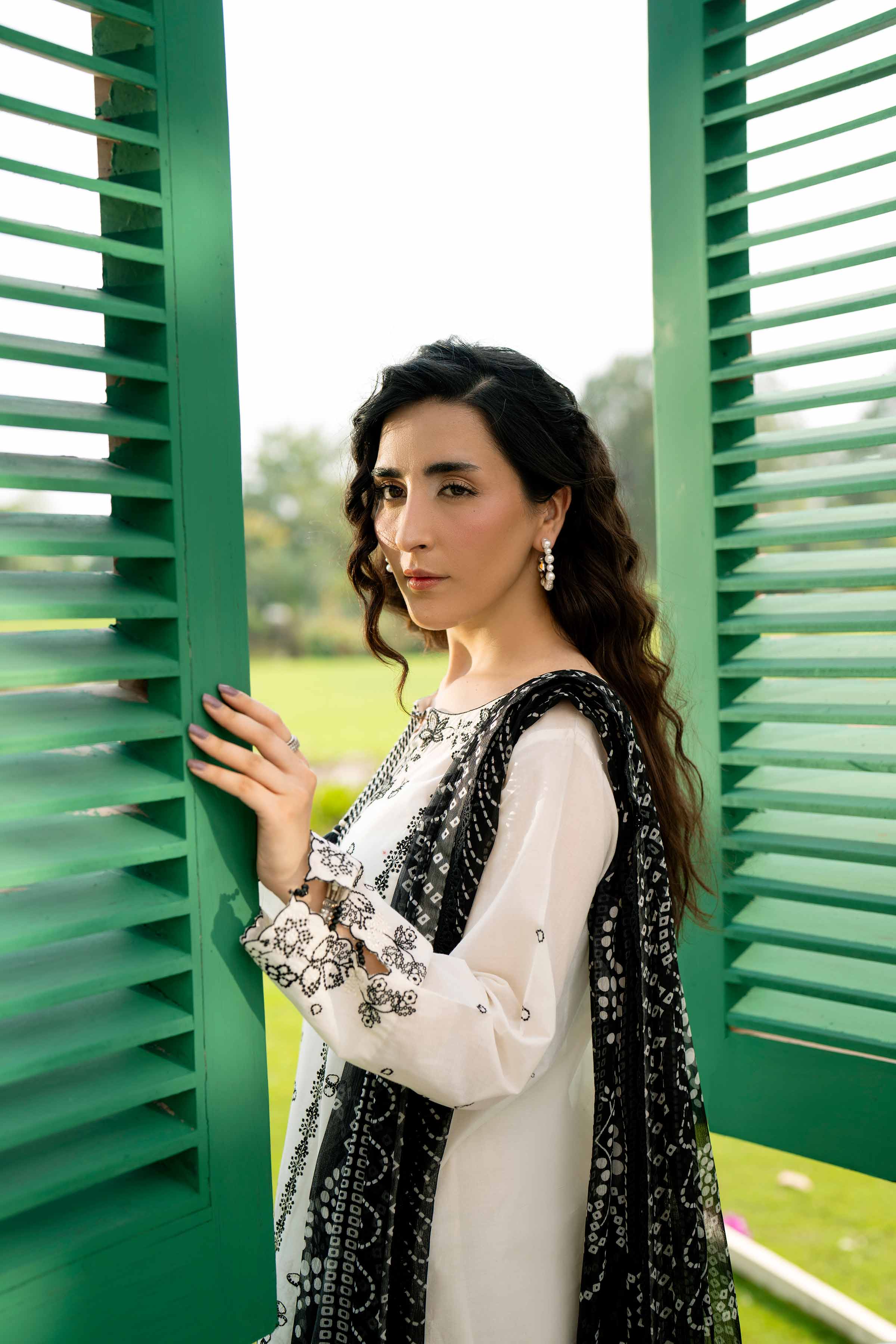 3 Piece - Digital Printed Embroidered Suit - 42601993