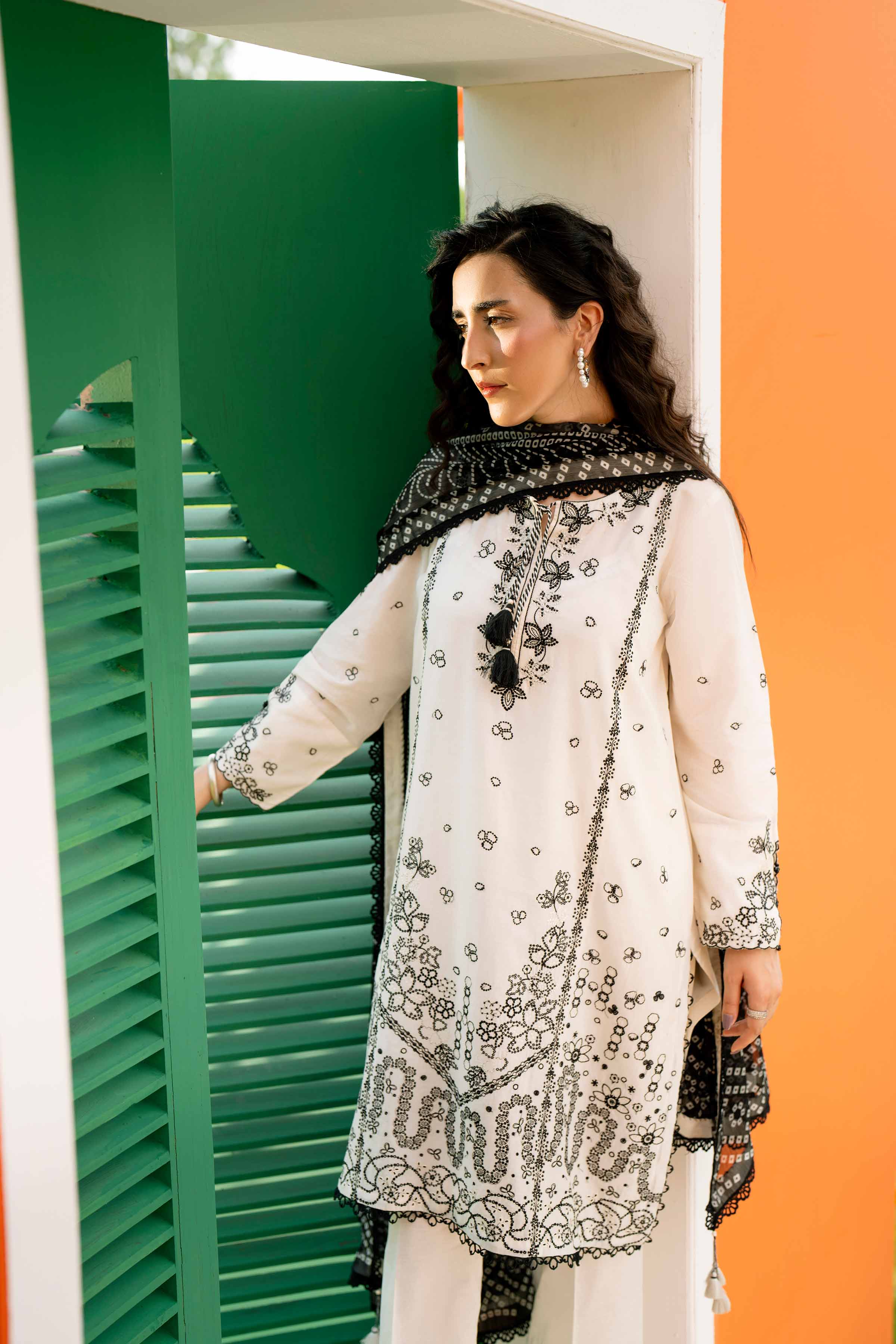 3 Piece - Digital Printed Embroidered Suit - 42601993