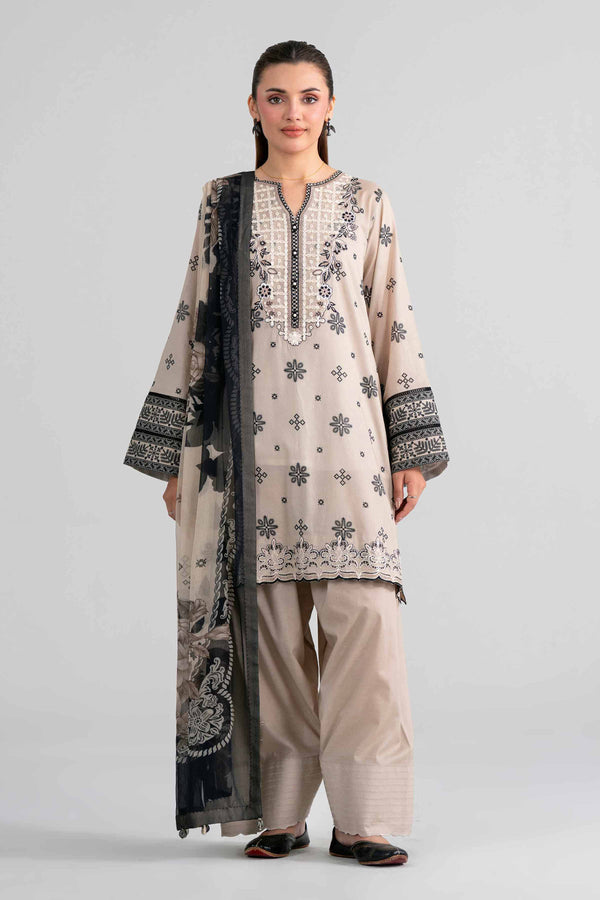 3 Piece - Digital Printed Embroidered Suit - 42602001