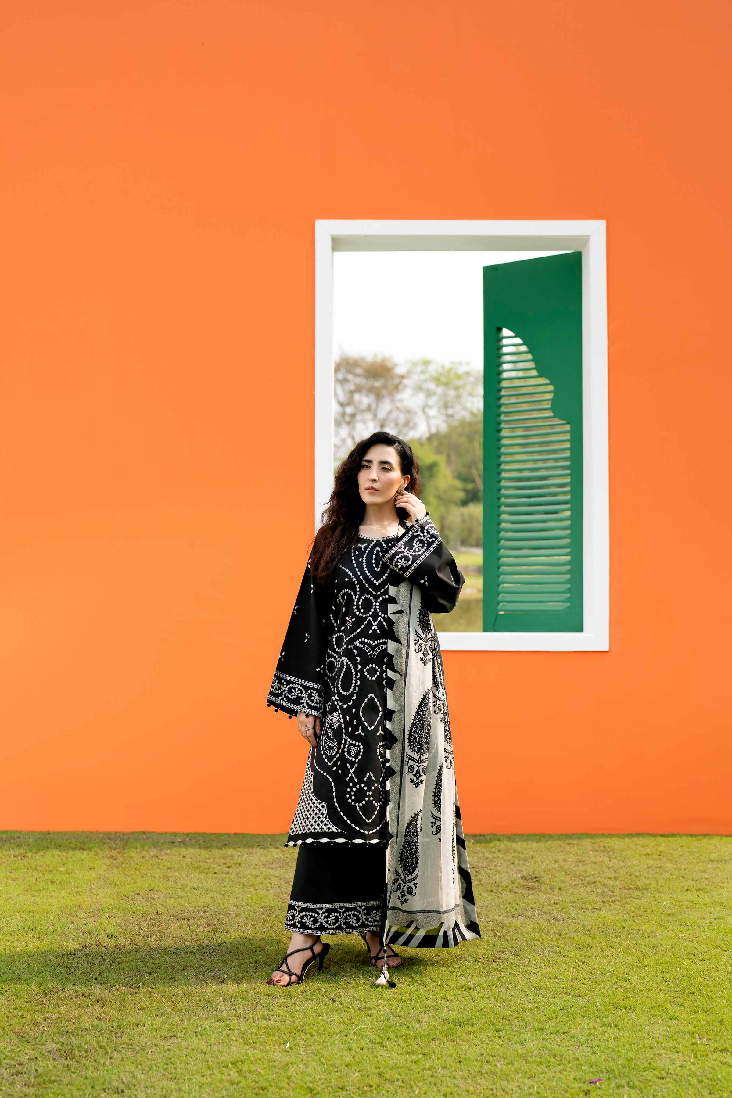 3 Piece - Digital Printed Embroidered Suit - 42602009
