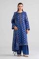 3 Piece - Printed Embroidered Suit - 42602014
