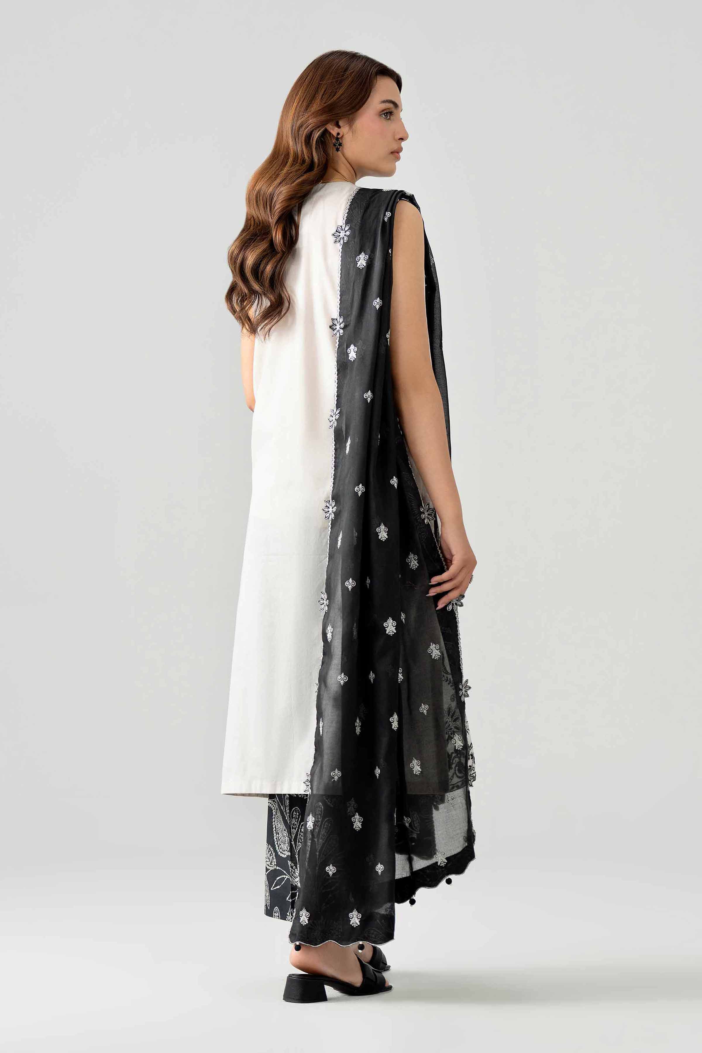 3 Piece - Printed Embroidered Suit - 42602041