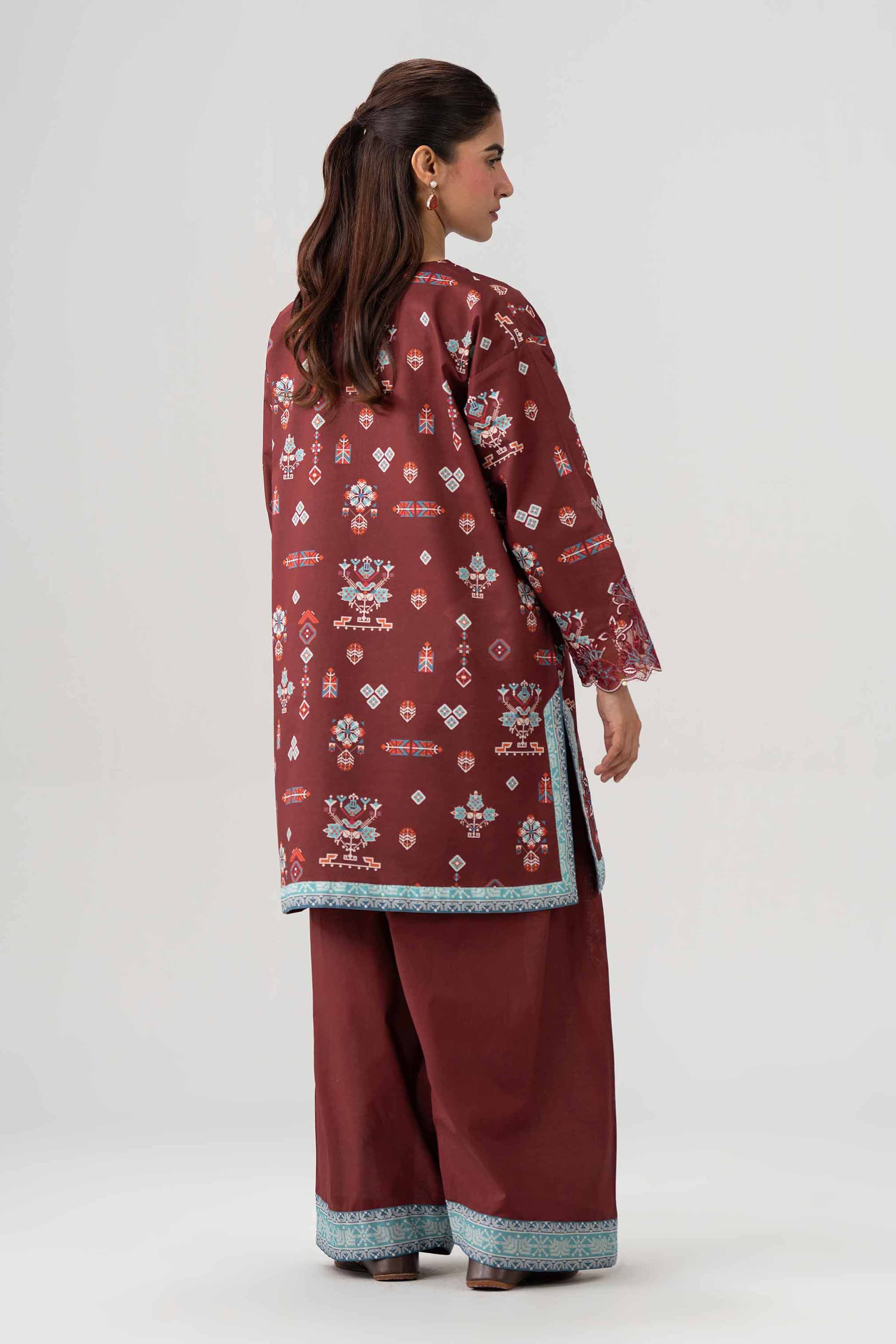 2 Piece - Printed Embroidered Suit - 42602054