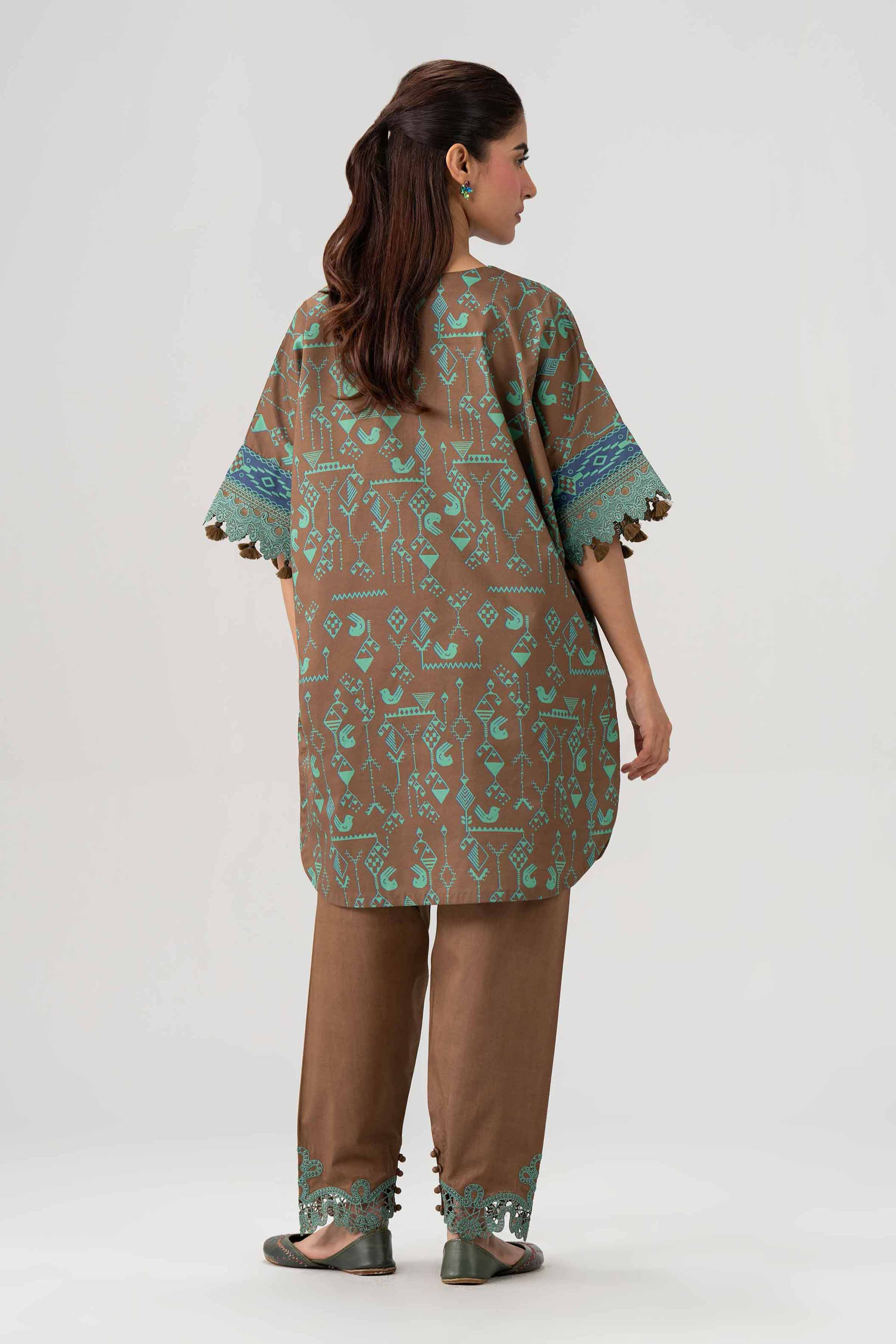 2 Piece - Printed Embroidered Suit - 42602055