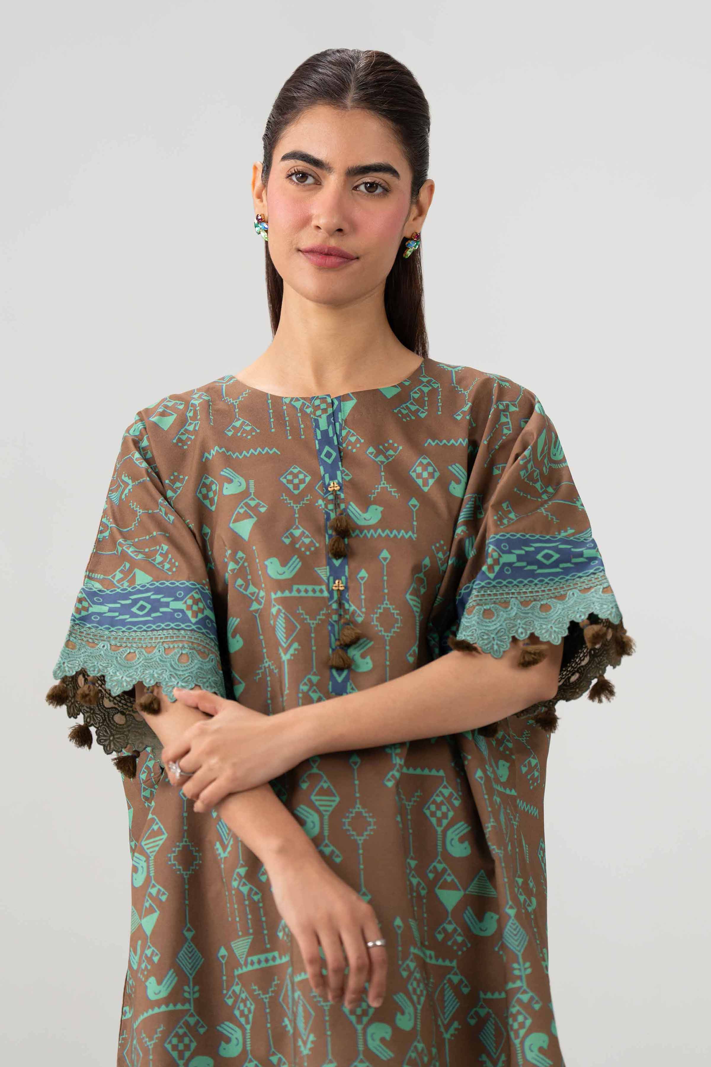 2 Piece - Printed Embroidered Suit - 42602055