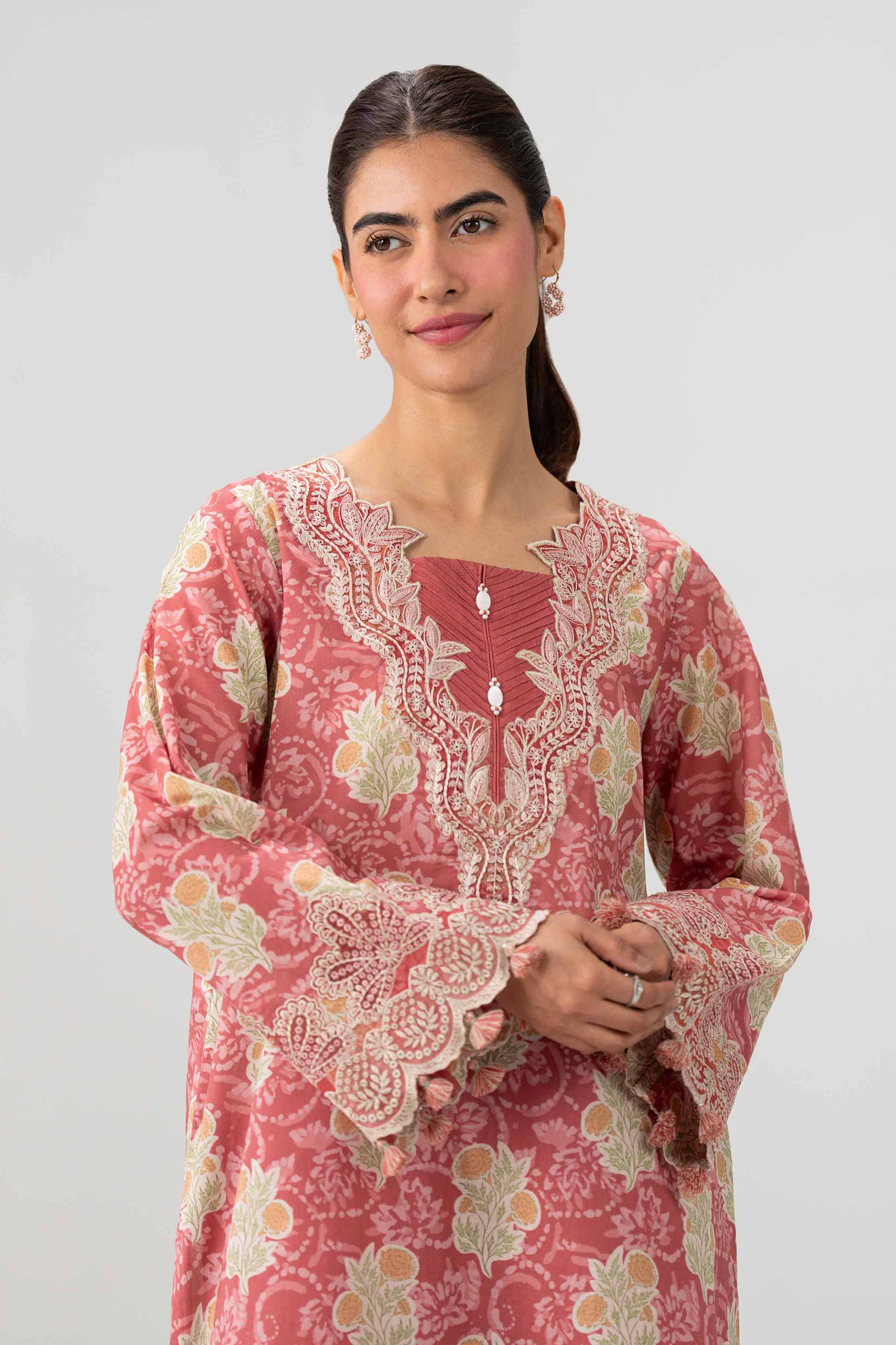 2 Piece - Printed Embroidered Suit - 42602060