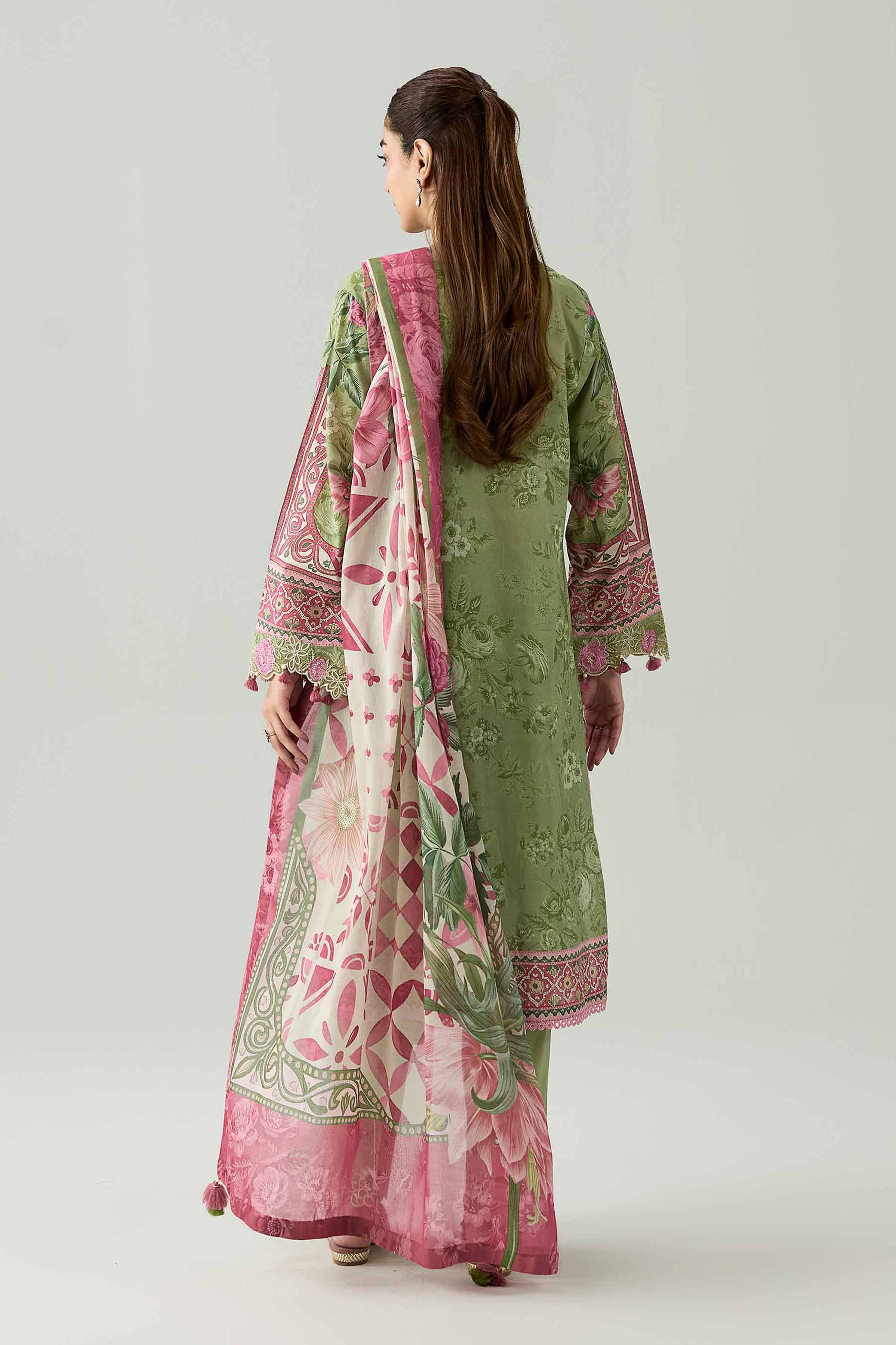 3 Piece - Digital Printed Embroidered Suit - 42602096