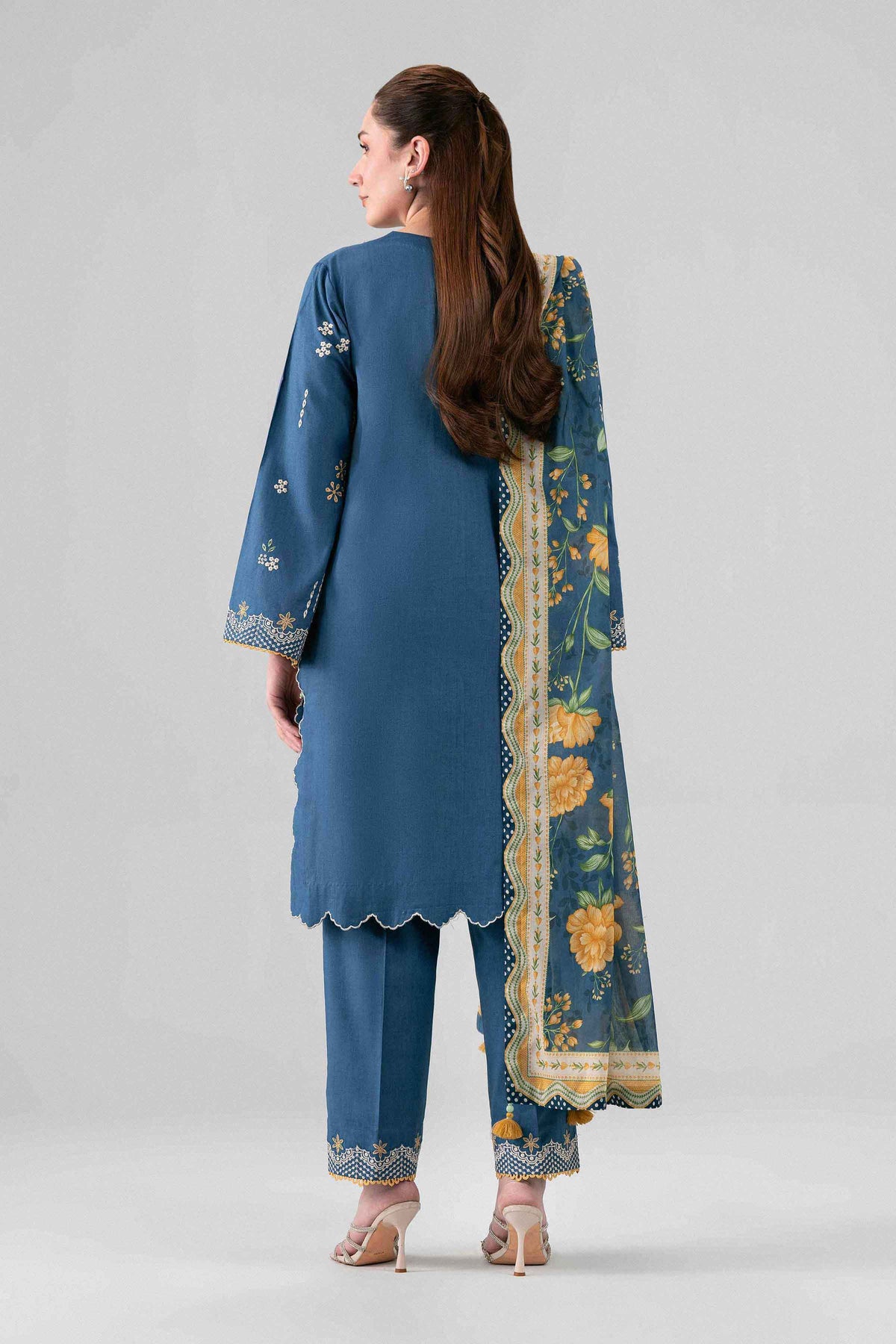 3 Piece - Digital Printed Embroidered Suit - 42602143