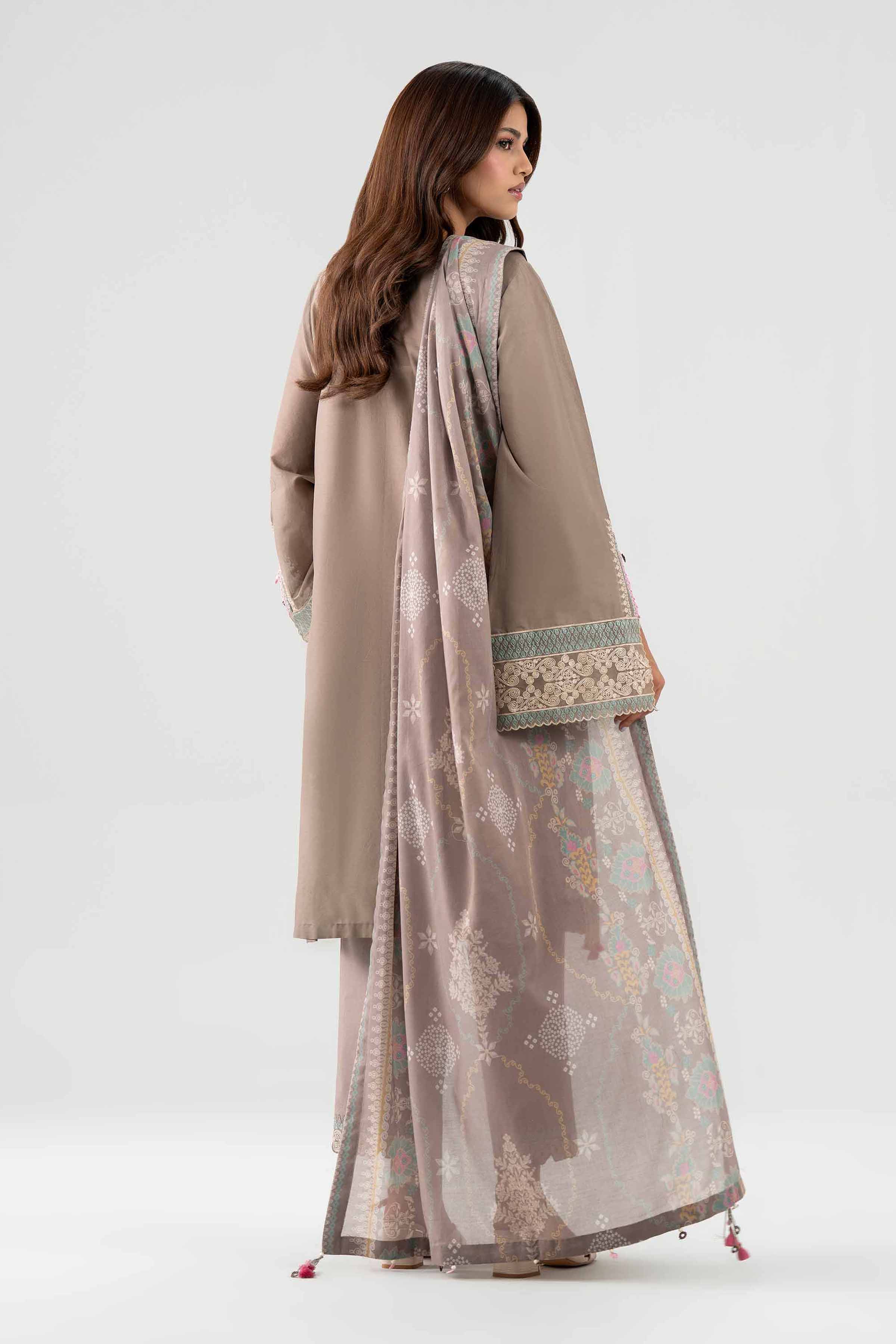 3 Piece - Printed Embroidered Suit - 42602151