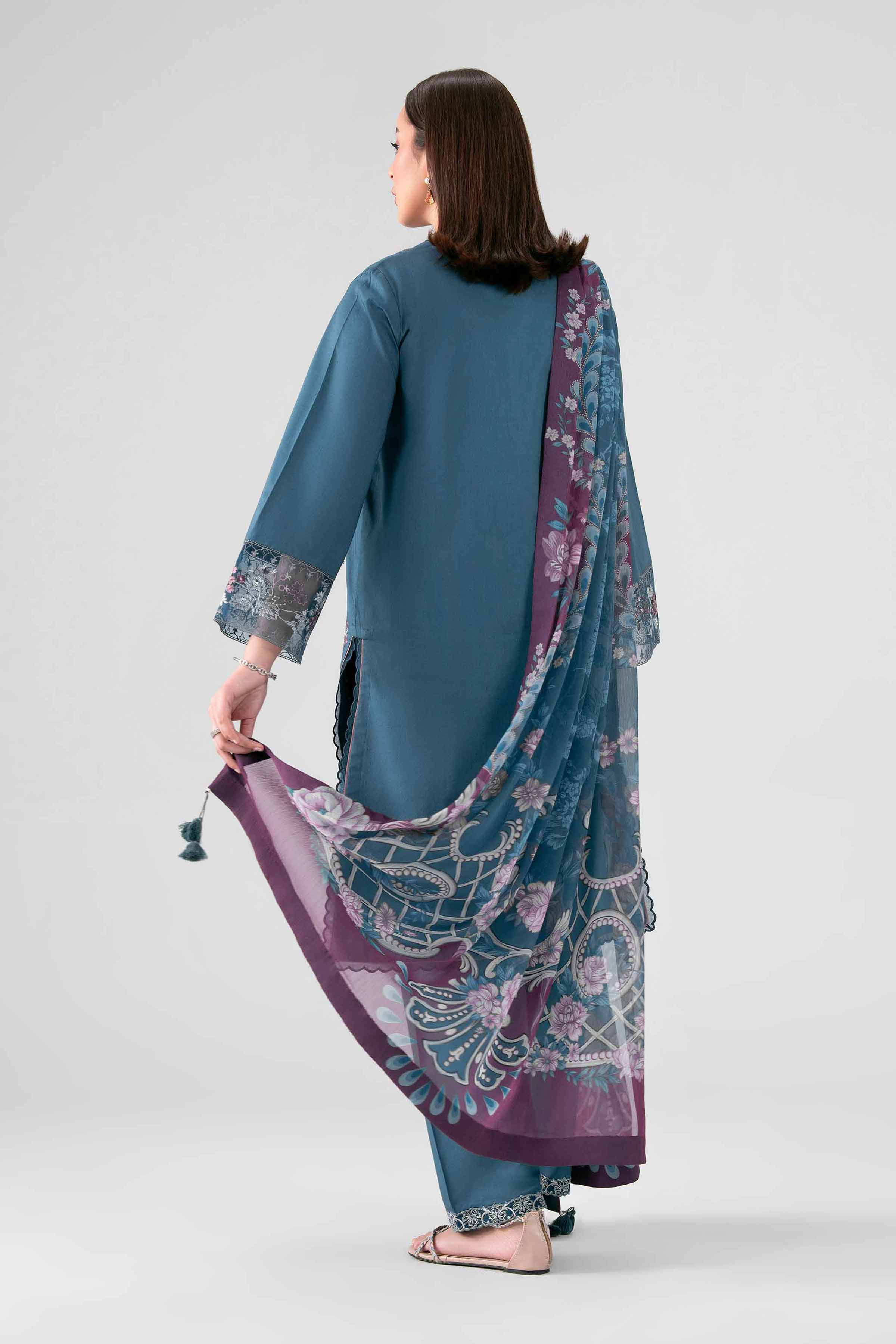 3 Piece - Digital Printed Embroidered Suit - 42602162