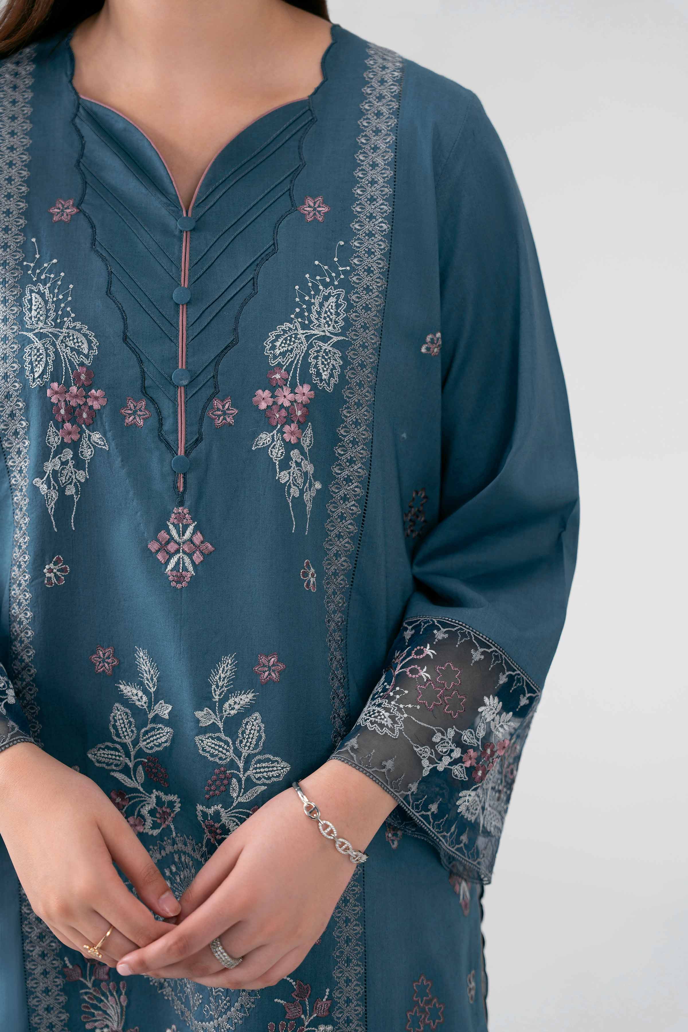 3 Piece - Digital Printed Embroidered Suit - 42602162