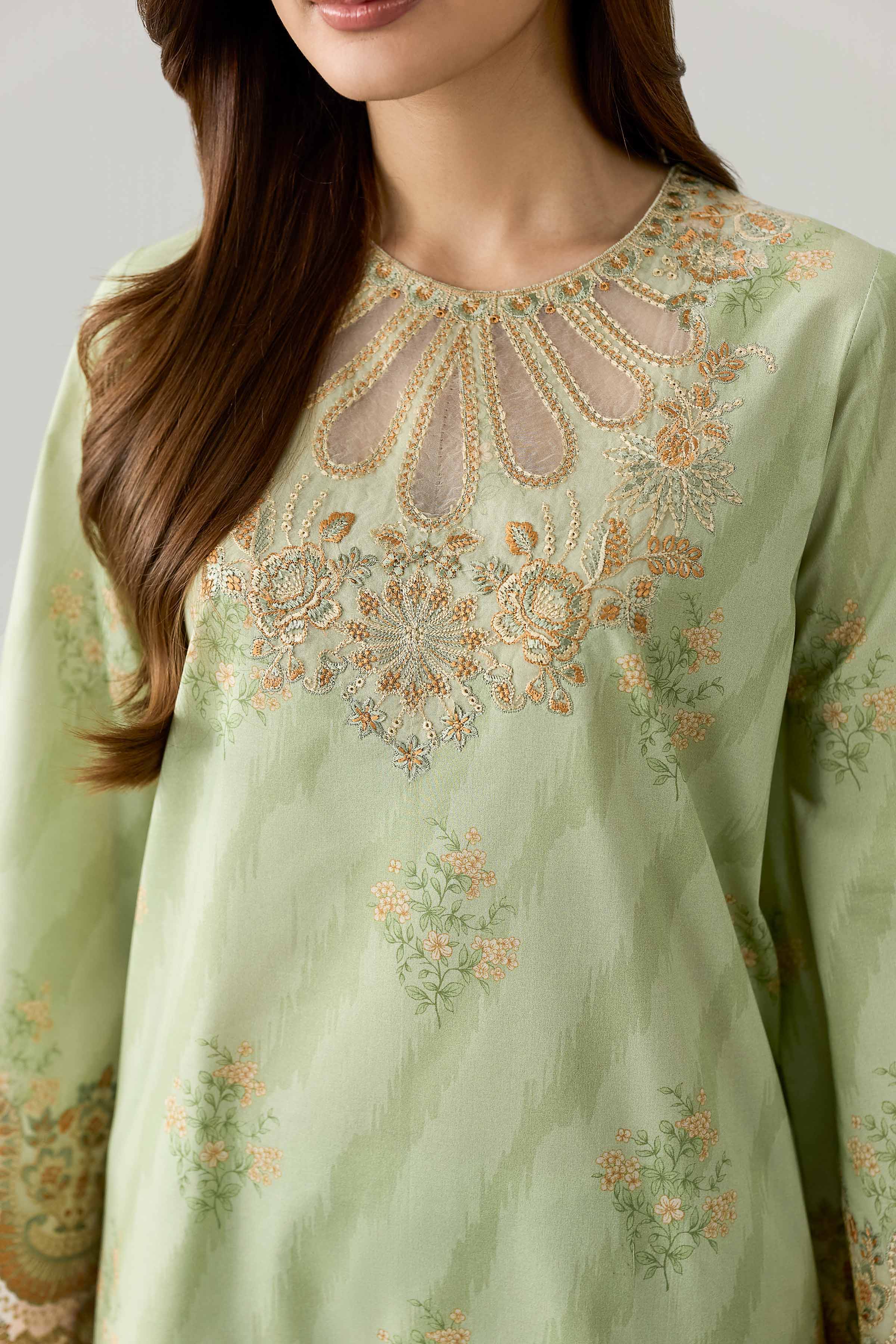 3 Piece - Digital Printed Embroidered Suit - 42602164