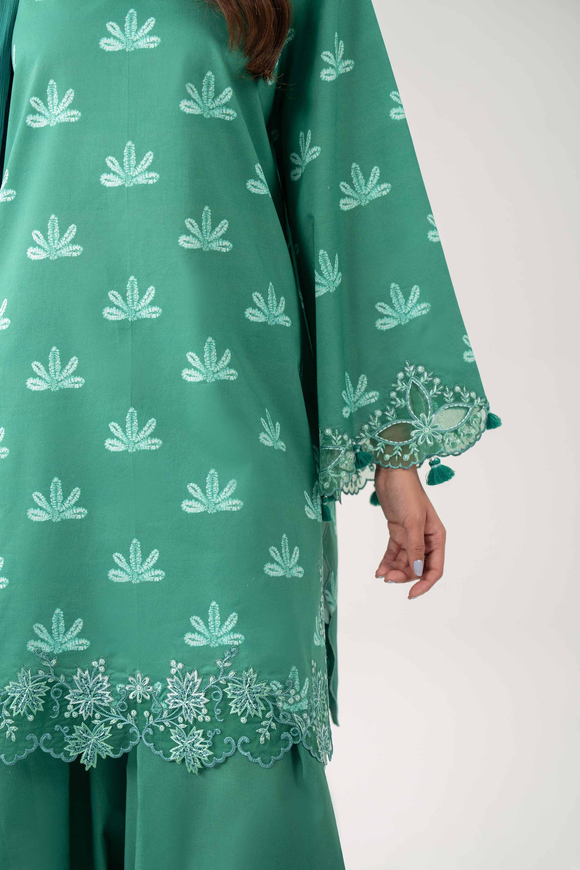 3 Piece - Digital Printed Embroidered Suit - 42602171