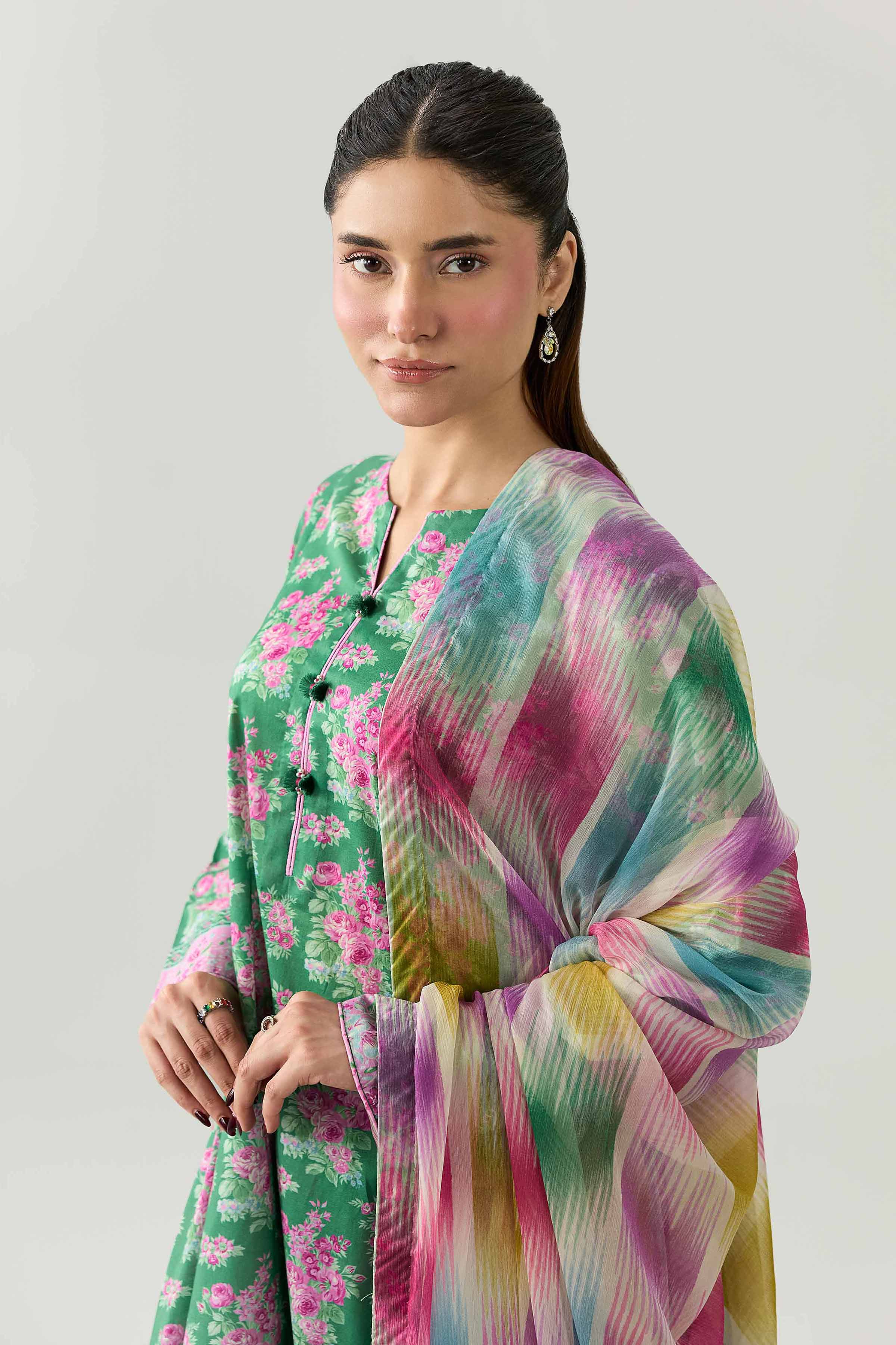 3 Piece - Digital Printed Suit - 42602184