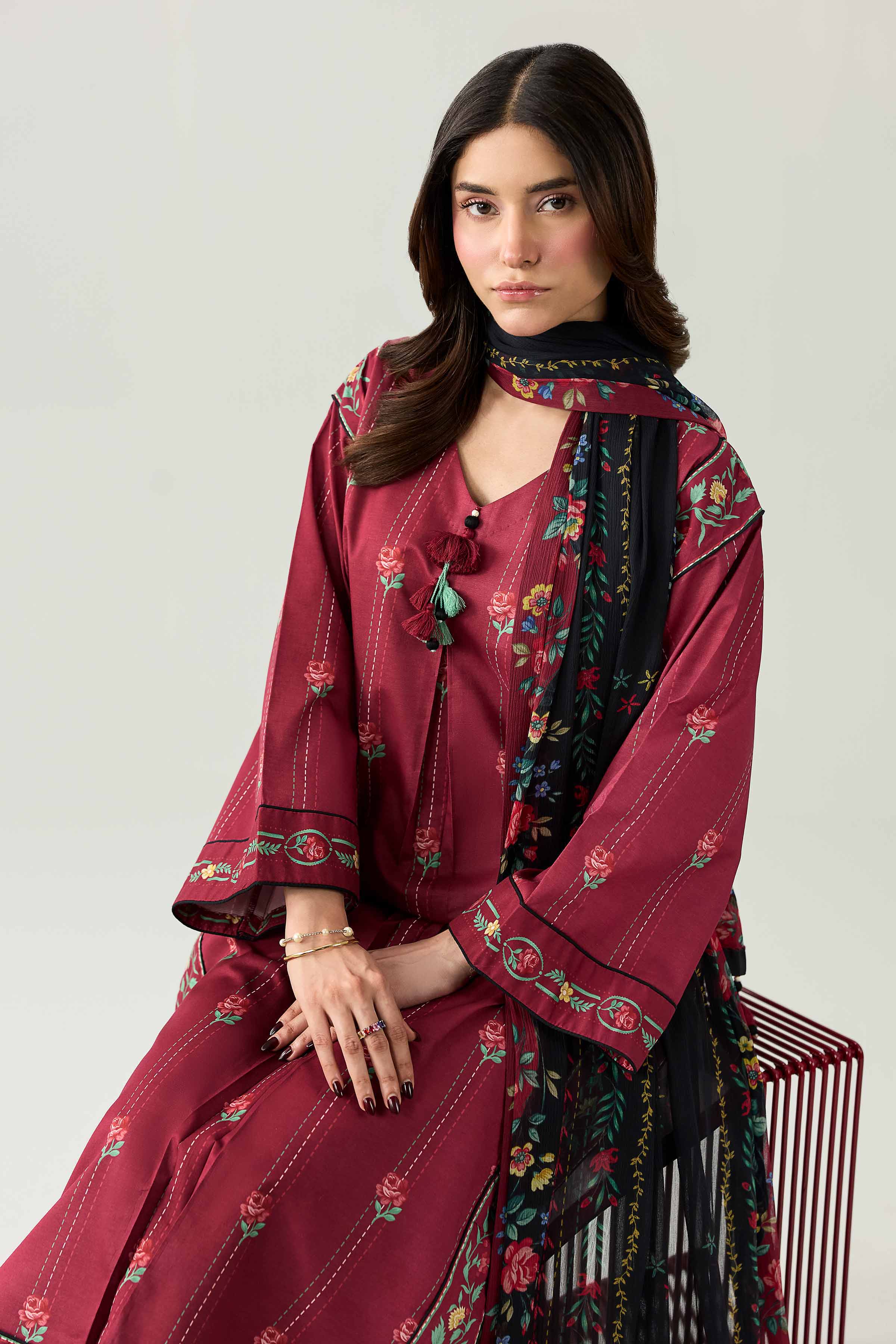 3 Piece - Digital Printed Suit - 42602189