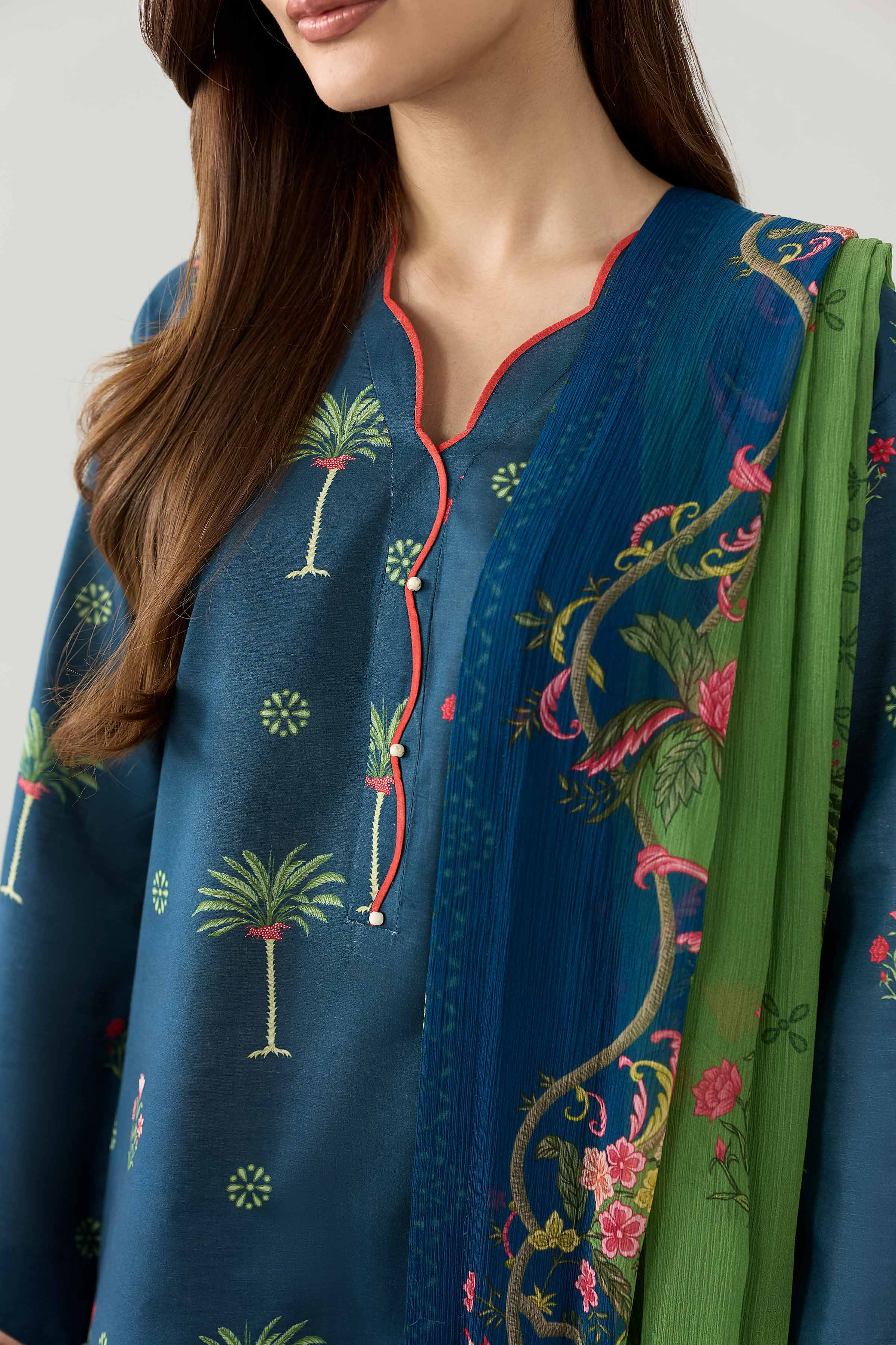 3 Piece - Digital Printed Suit - 42602190