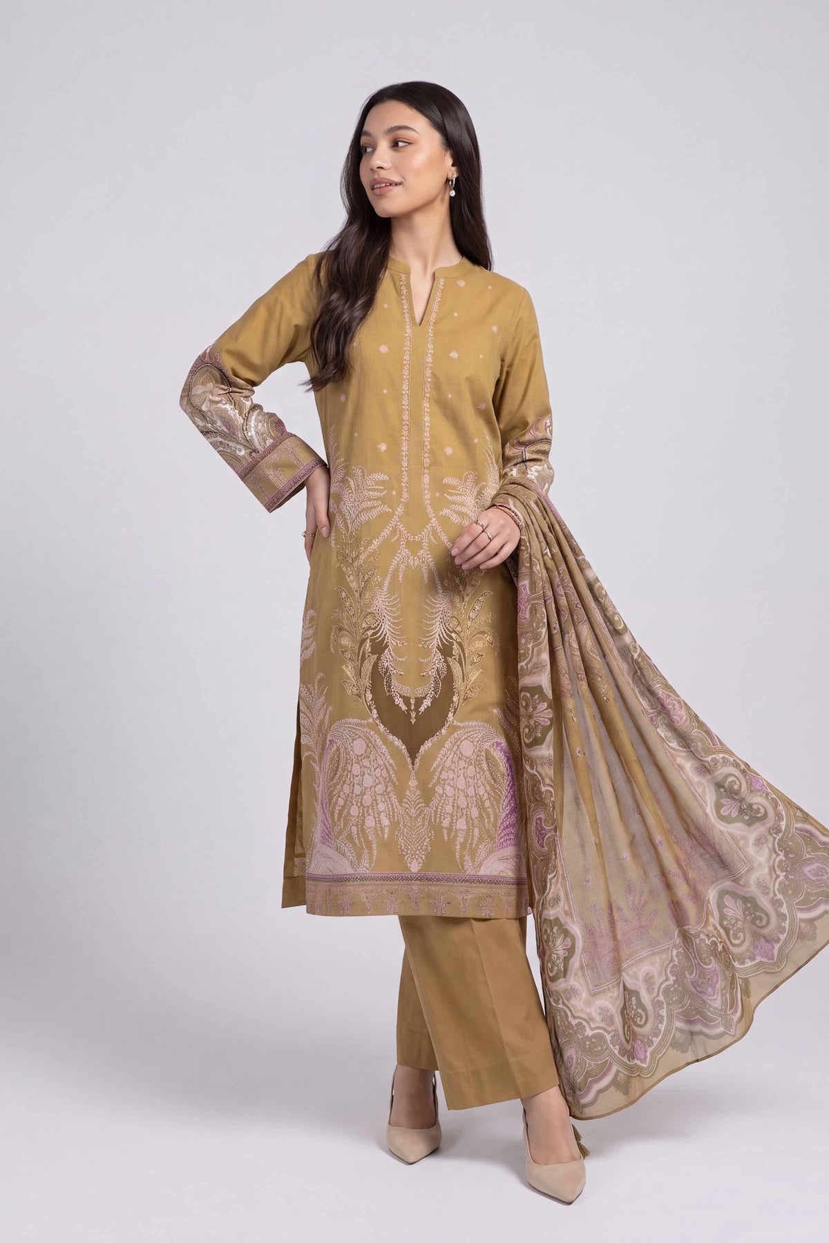 3 Piece - Digital Printed Suit - 42602234