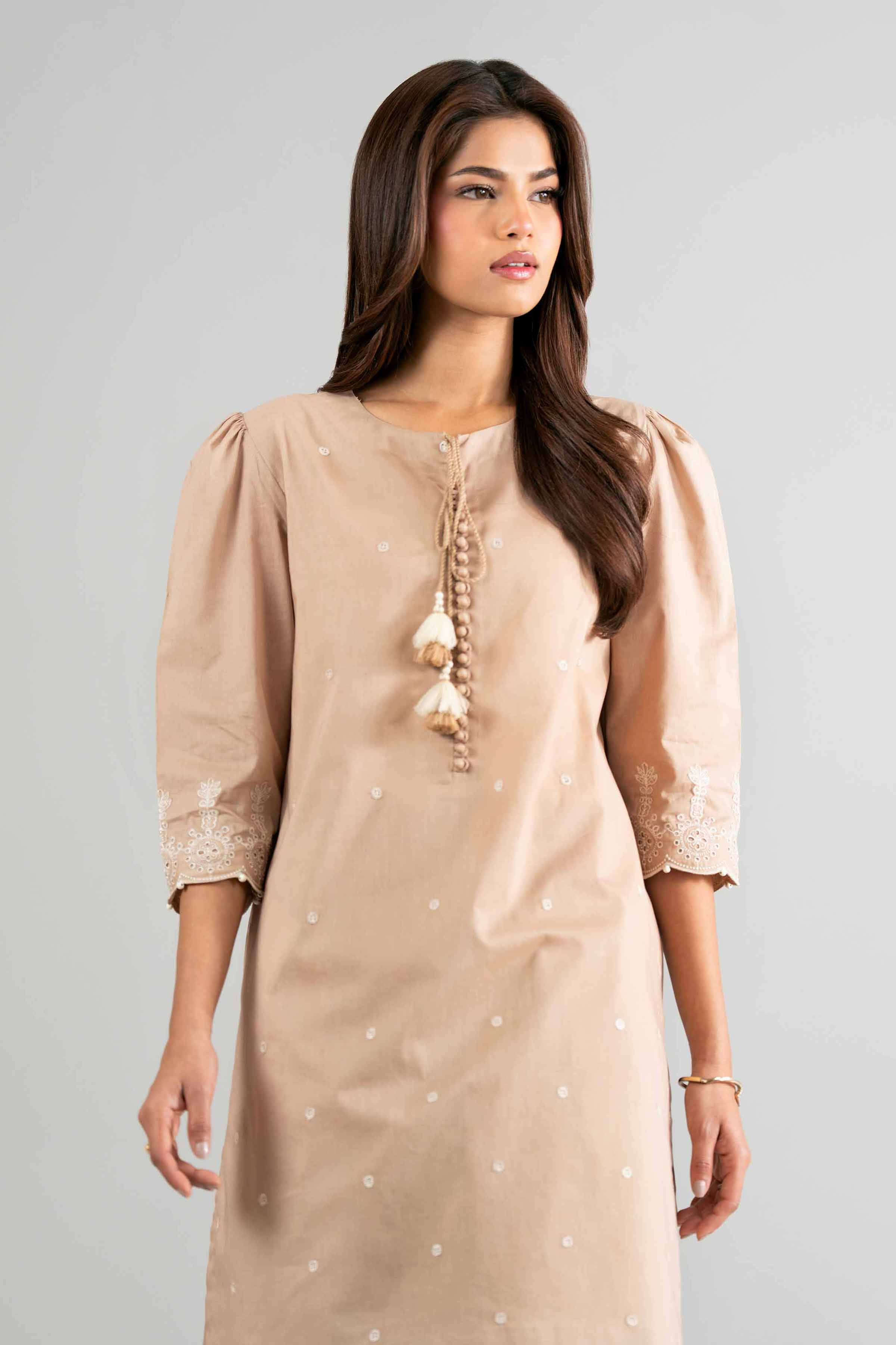 1 Piece - Dyed Embroidered Loose Fabric - 42602507