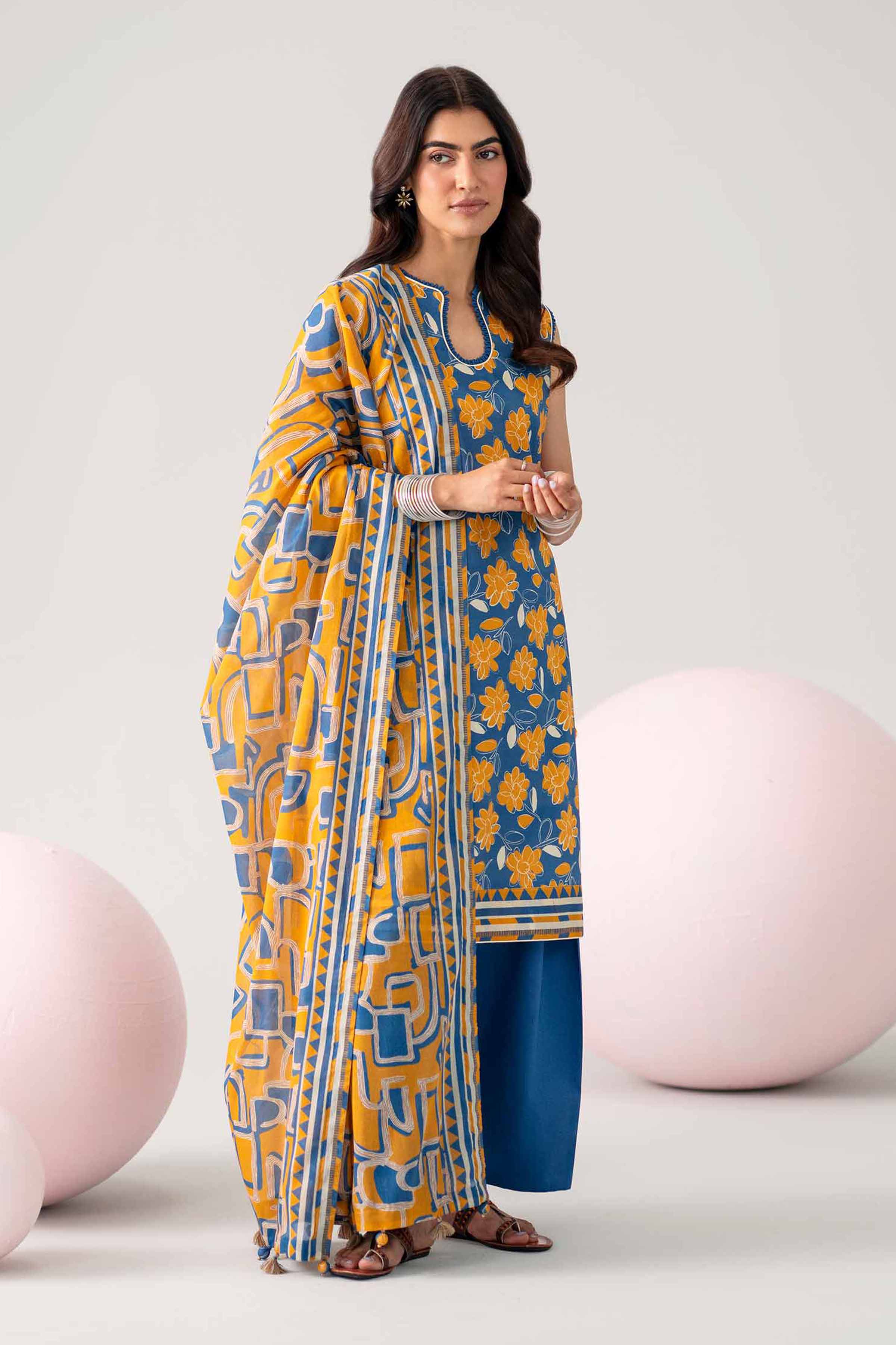3 Piece - Printed Loose Fabric - 42602646