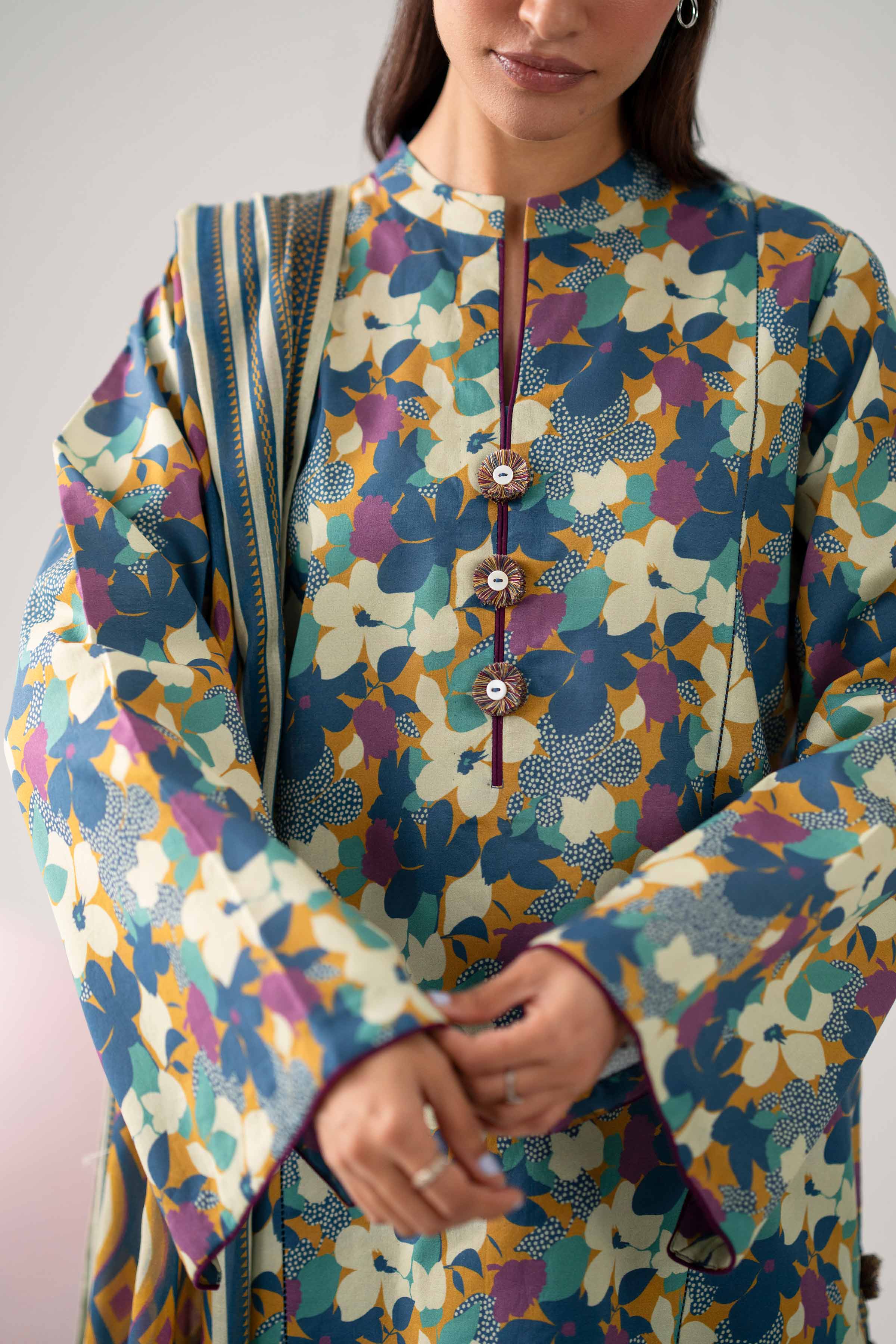 3 Piece - Printed Loose Fabric - 42602649