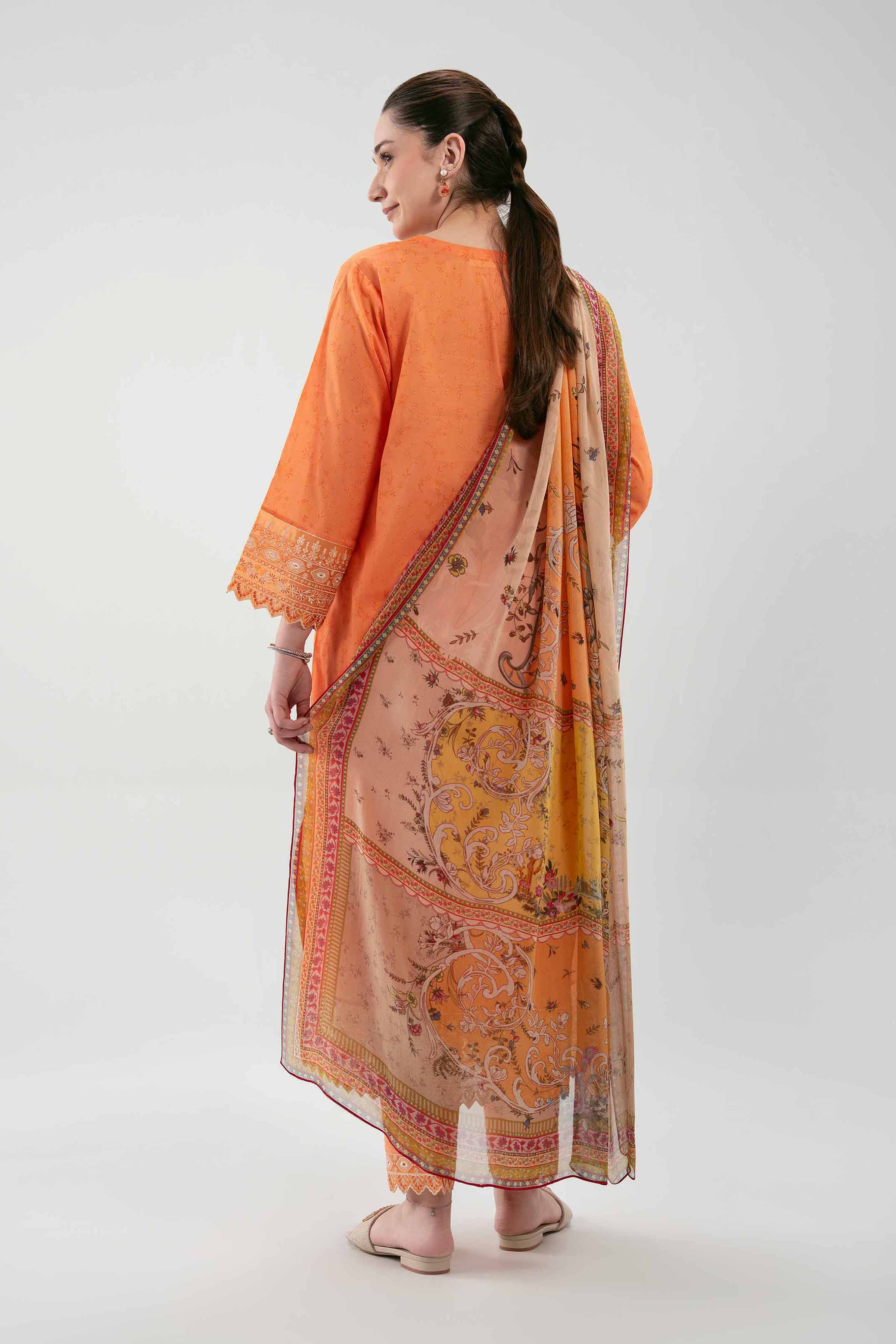 3 Piece - Digital Printed Embroidered Suit - 42619519