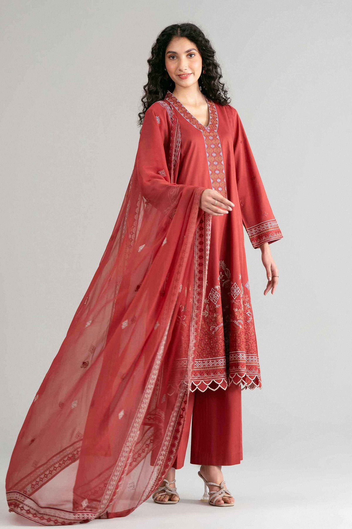 3 Piece - Embroidered Suit - 42619539