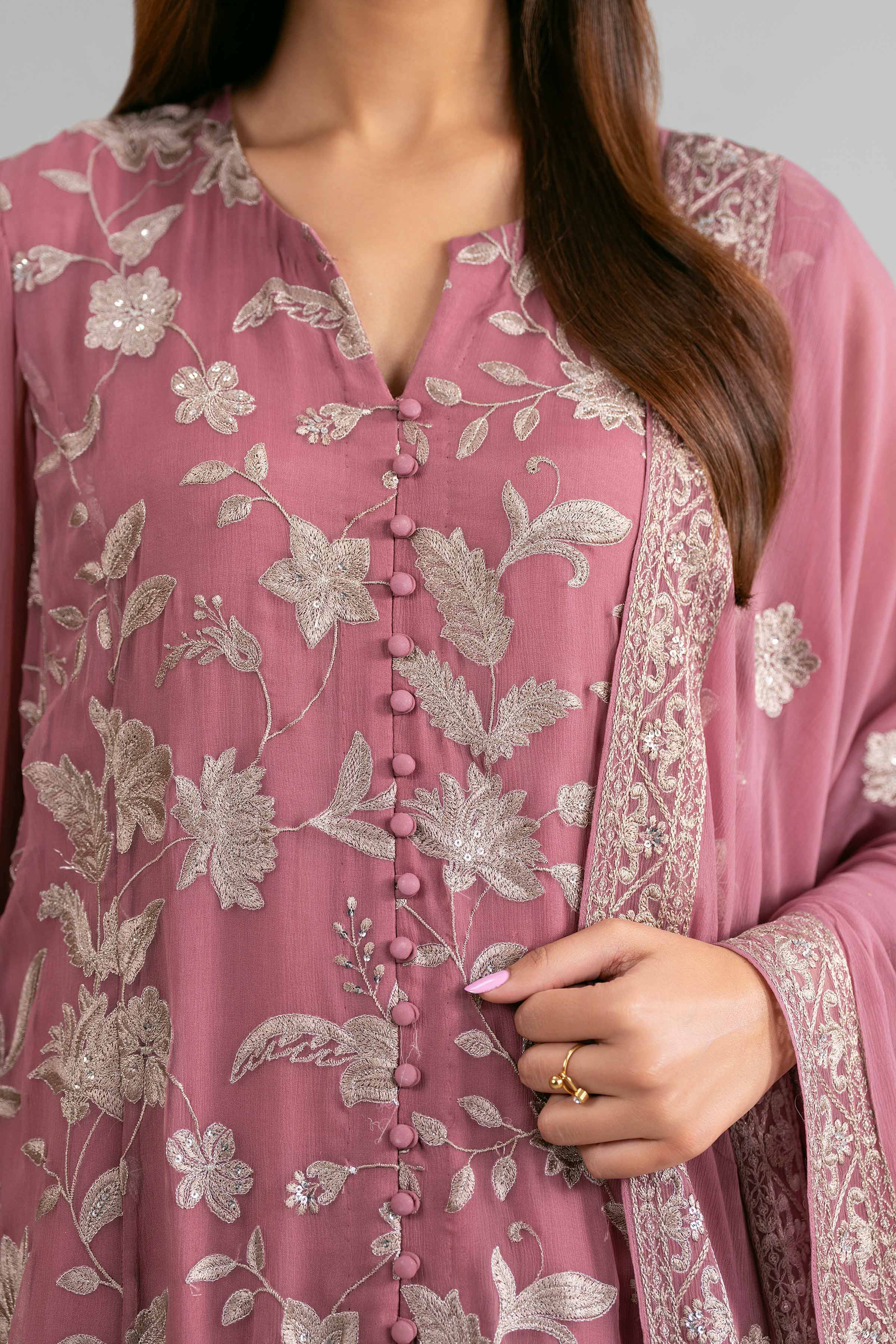 3 Piece - Embroidered Suit - 42619942