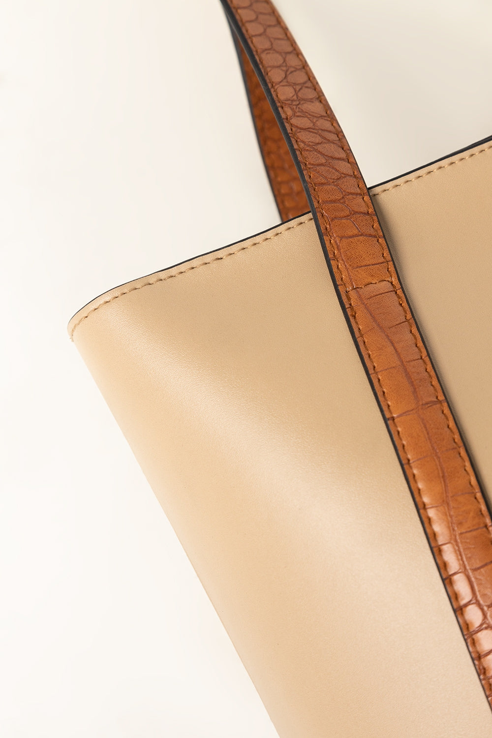 Beige Mustard Tote Bag