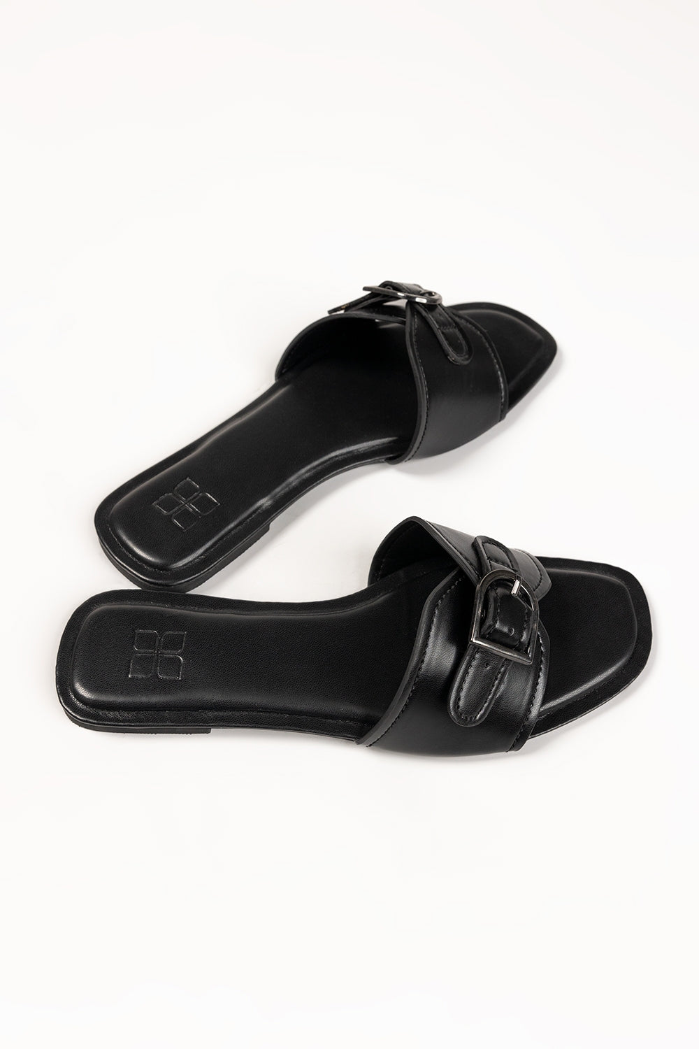 Women Black Slipper Ifs-Slp25-001